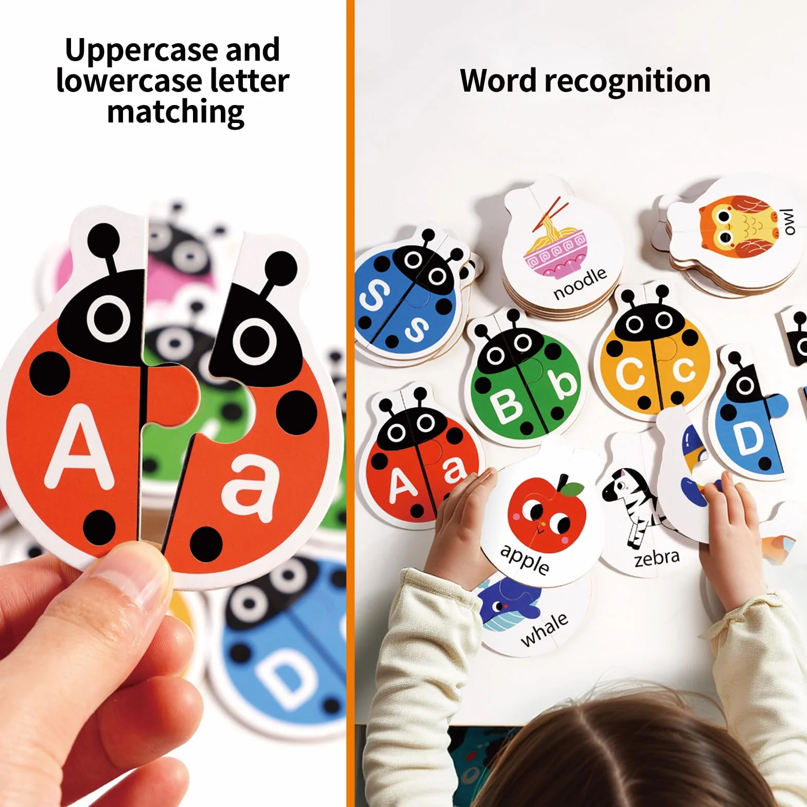 Montessori Zabawka 3 4 5 6 Lat, Zabawka Alfabet, Gry Dziecko 3 Lata, Motoryka Mała, Edukacyjne, Prezent 3–6 Lata Dziewczynka Chłopiec