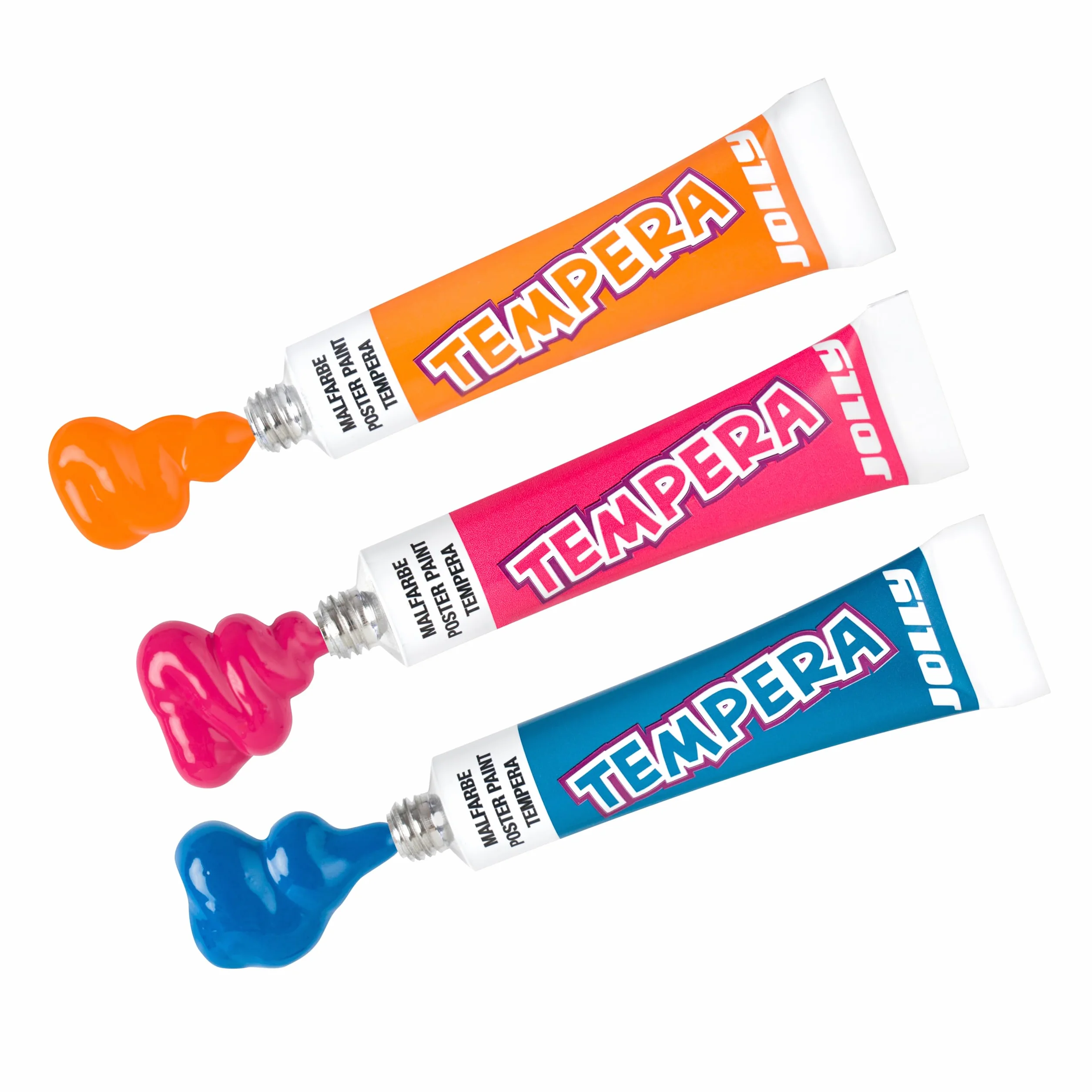 JOLLY Tempera farba | zestaw farb gwaszowych dla dzieci | farba szkolna | 14 tubek po 7,5 ml, 9341-0003, kolorowa, 105 ml