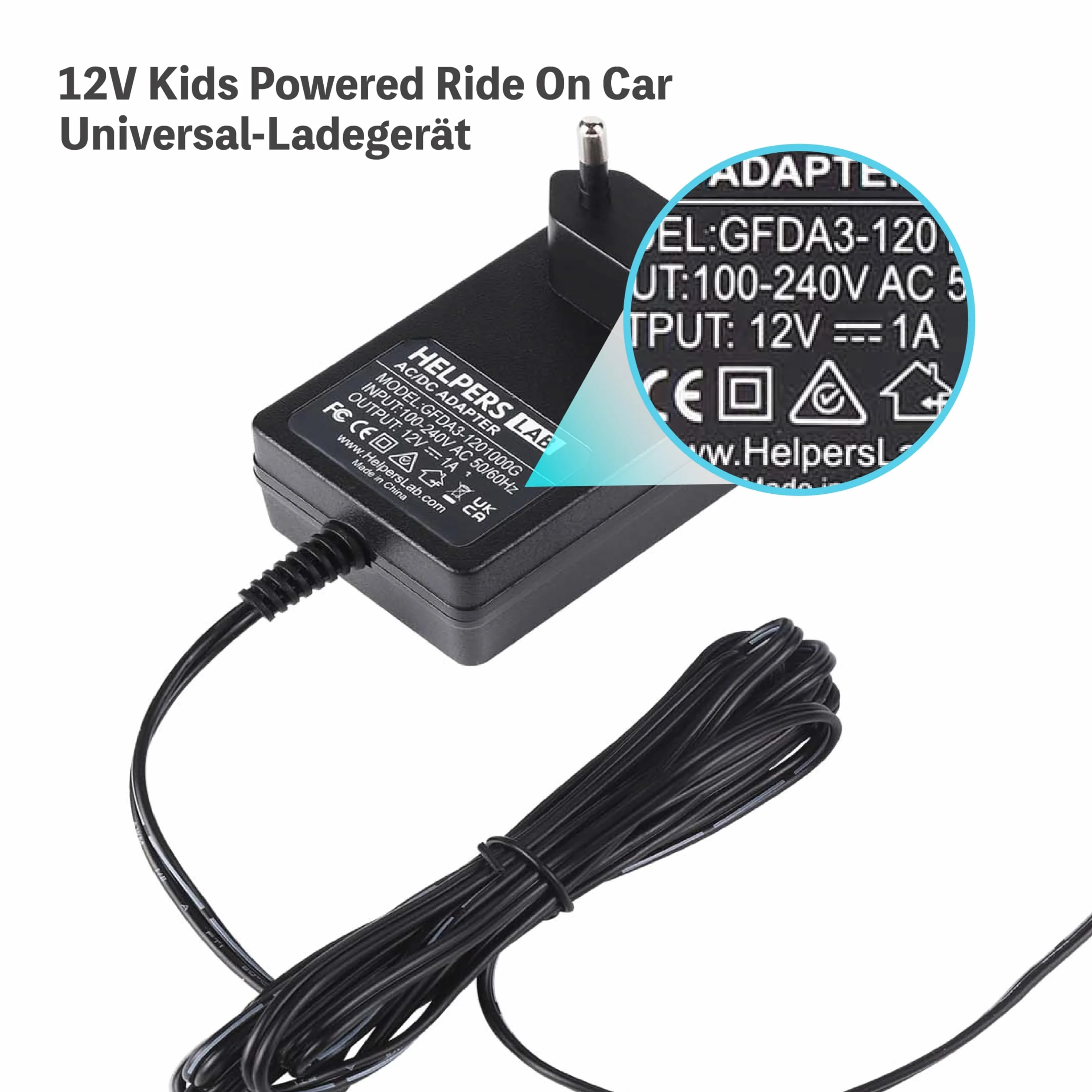Ładowarka 12 V do Peg Perego dla dzieci elektryczny samochód Ground Force Tractor John Deere Gator XUV Polaris Outlaw Citrus RZR 900 elektryczna zabawka do jazdy motocyklem, SUV, ATV, wiele samochodów