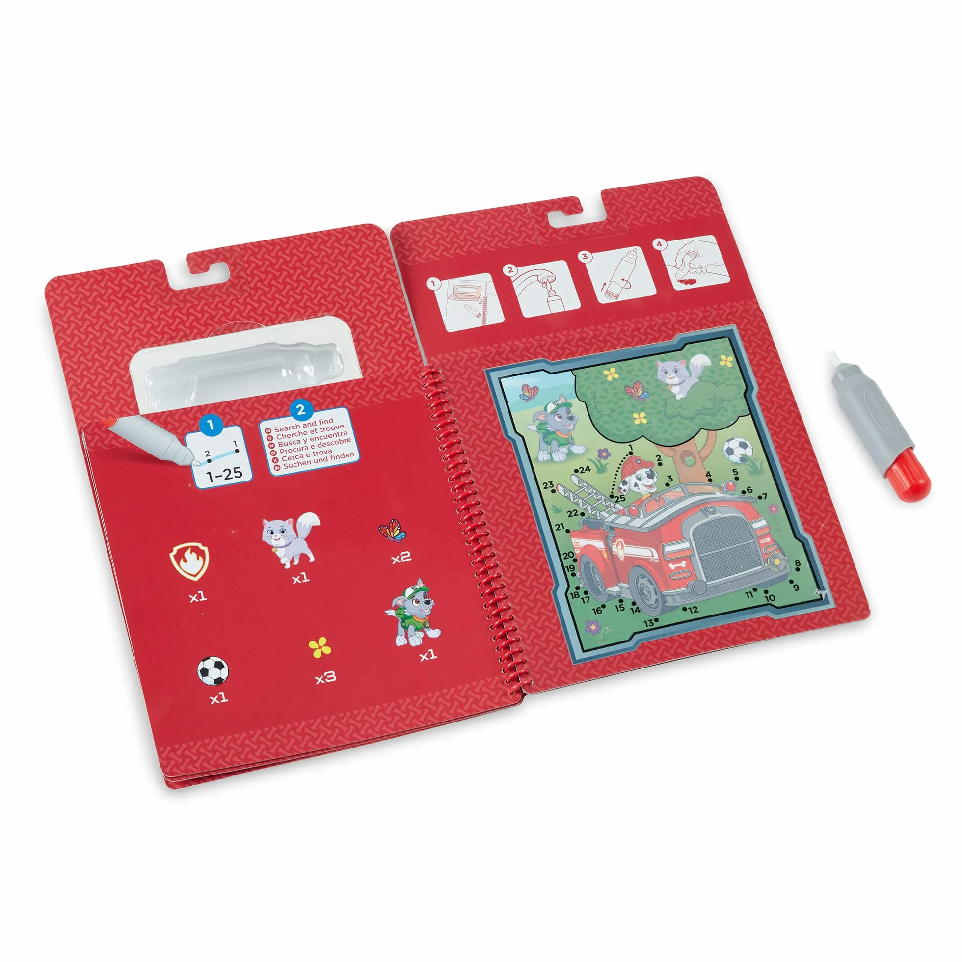 Melissa & Doug PAW Patrol Water Wow! kolorowanka wodna z Skye, Chase & Marshall | zestaw Tablice do kolorowania wielokrotnego użytku | zabawka podróżna | 3+ | prezent dla chłopca lub dziewczynki