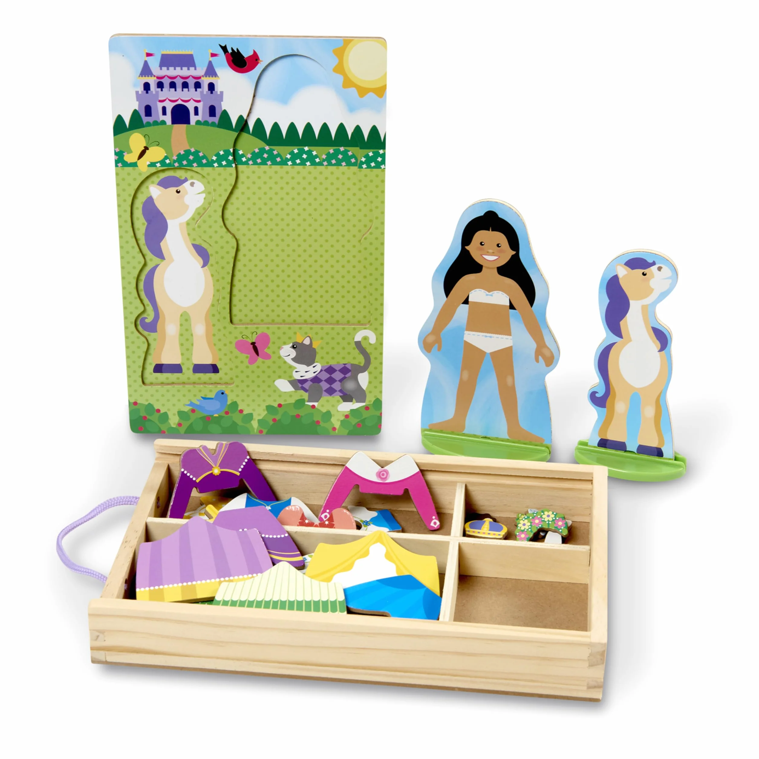 Melissa & Doug Princess Magnetic Dress-Up Play Set, Pretend Play Toy, Cognitive Skills, 3+, Gift for Boy or Girl