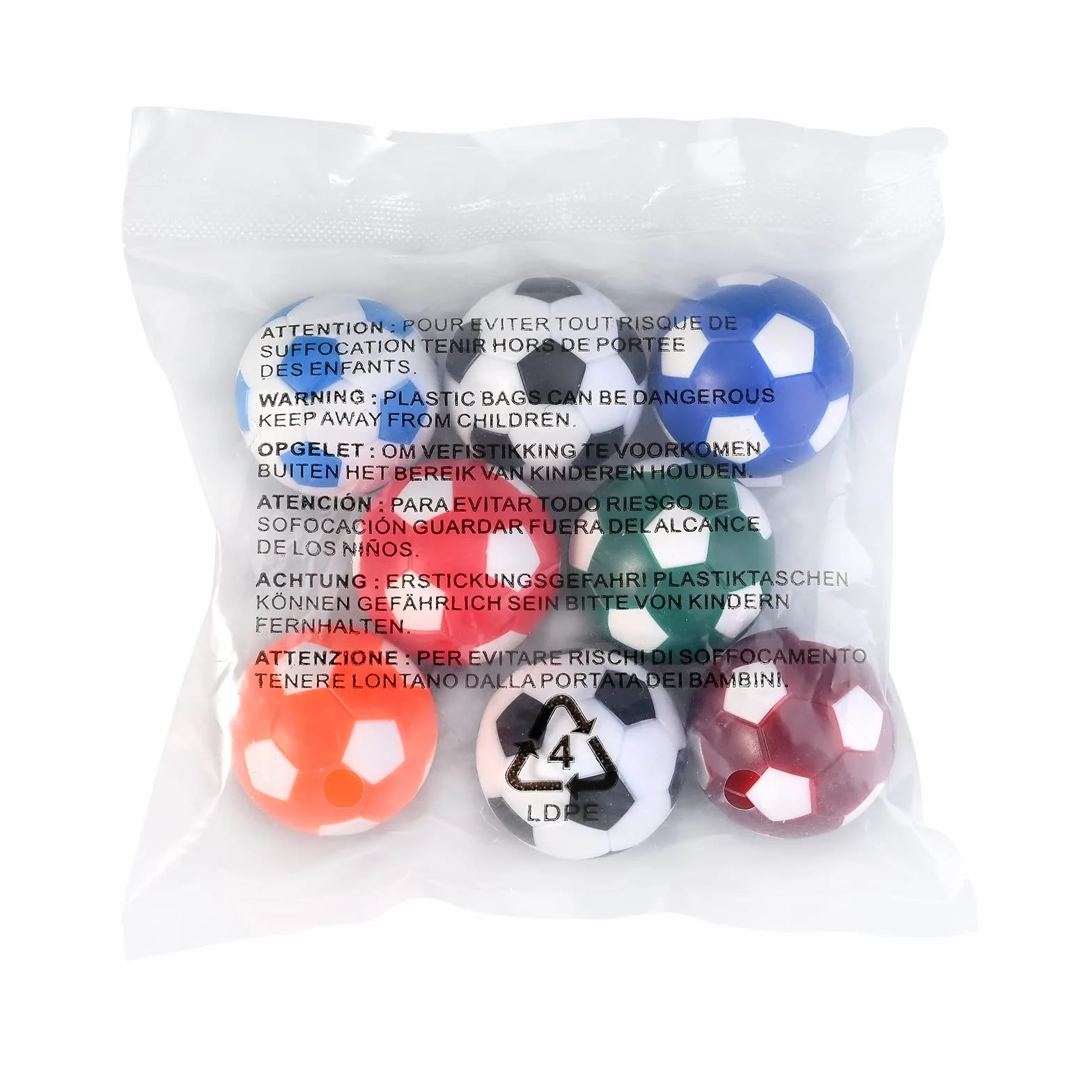 GOLDGE 8 x profesjonalne piłki do gry w piłkarzyki, 32 mm, dla dzieci i dorosłych (kolorowe)