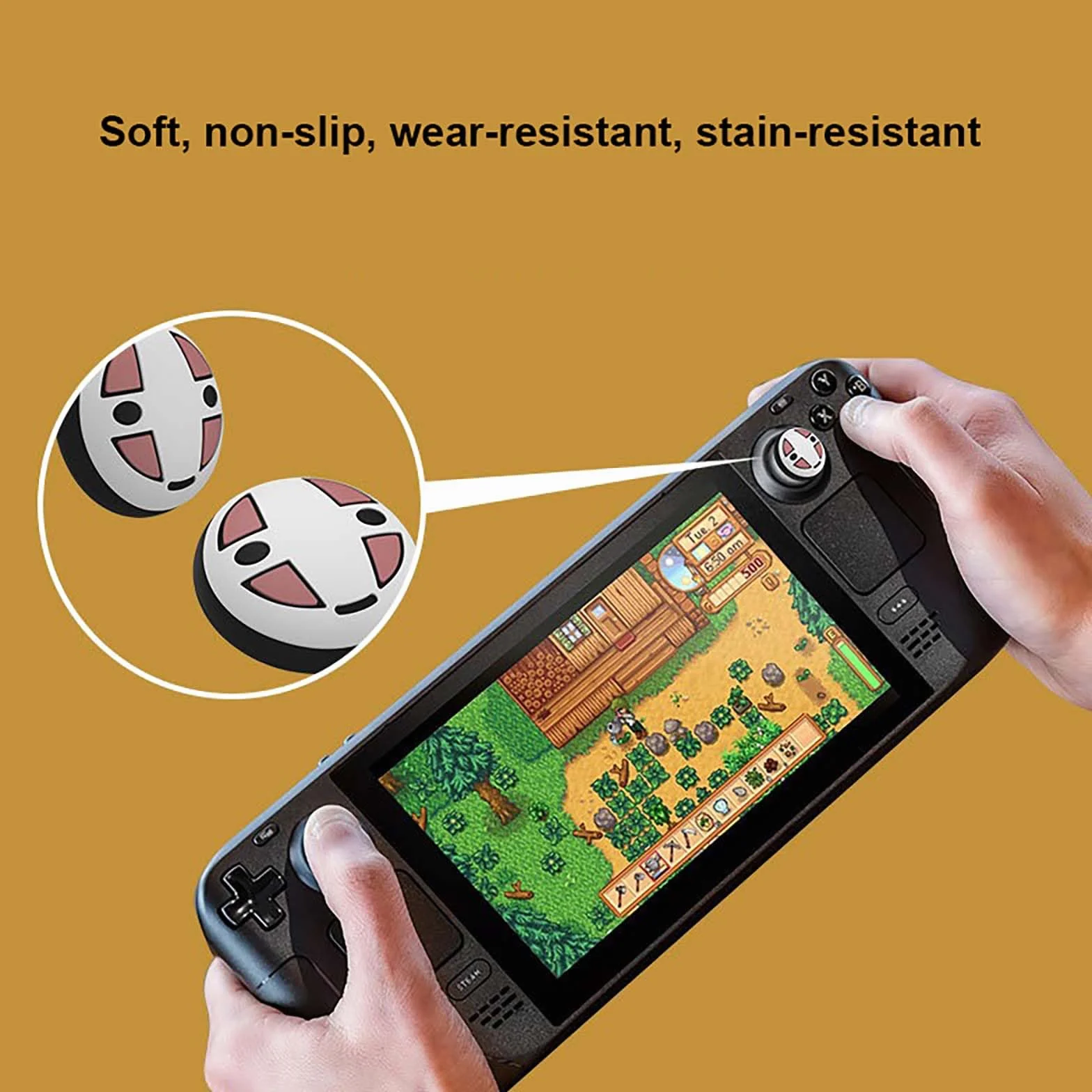 SEIAIYG Nakładki joystick do Steam Deck OLED/ASUS ROG Ally, silikonowe joystick Protector odporne na pot, antypoślizgowe, do Steam Deck OLED/ASUS ROG Ally Thumbstick Caps, akcesoria, białe (4 sztuki)