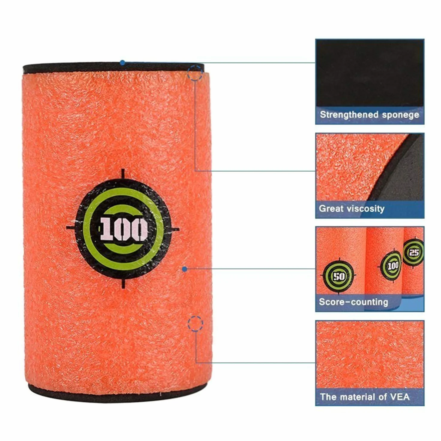 Topways® 6 szt. EVA miękka pianka dart Bullet Target dla Nerf N-strike Toy Gun Elite Series Blasters