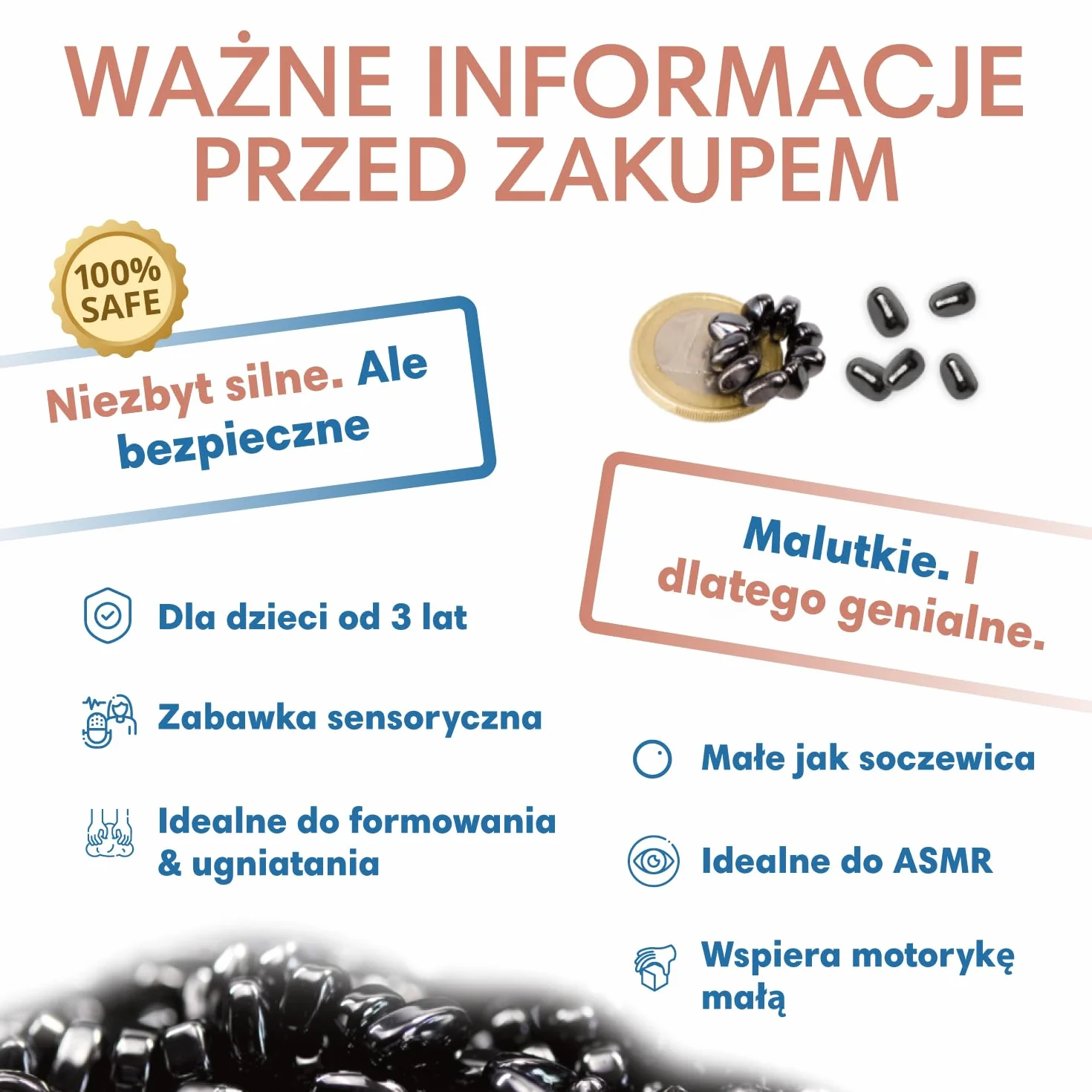 myHodo Crack Magnets Premium Set (1000+ sztuk, 5-7 mm) | Umiarkowana Siła | Oryginalny Pomysł na Prezent | Gadżet Haptyczny na Biurko | Mini Magnesy do ASMR, Relaksu i Koncentracji