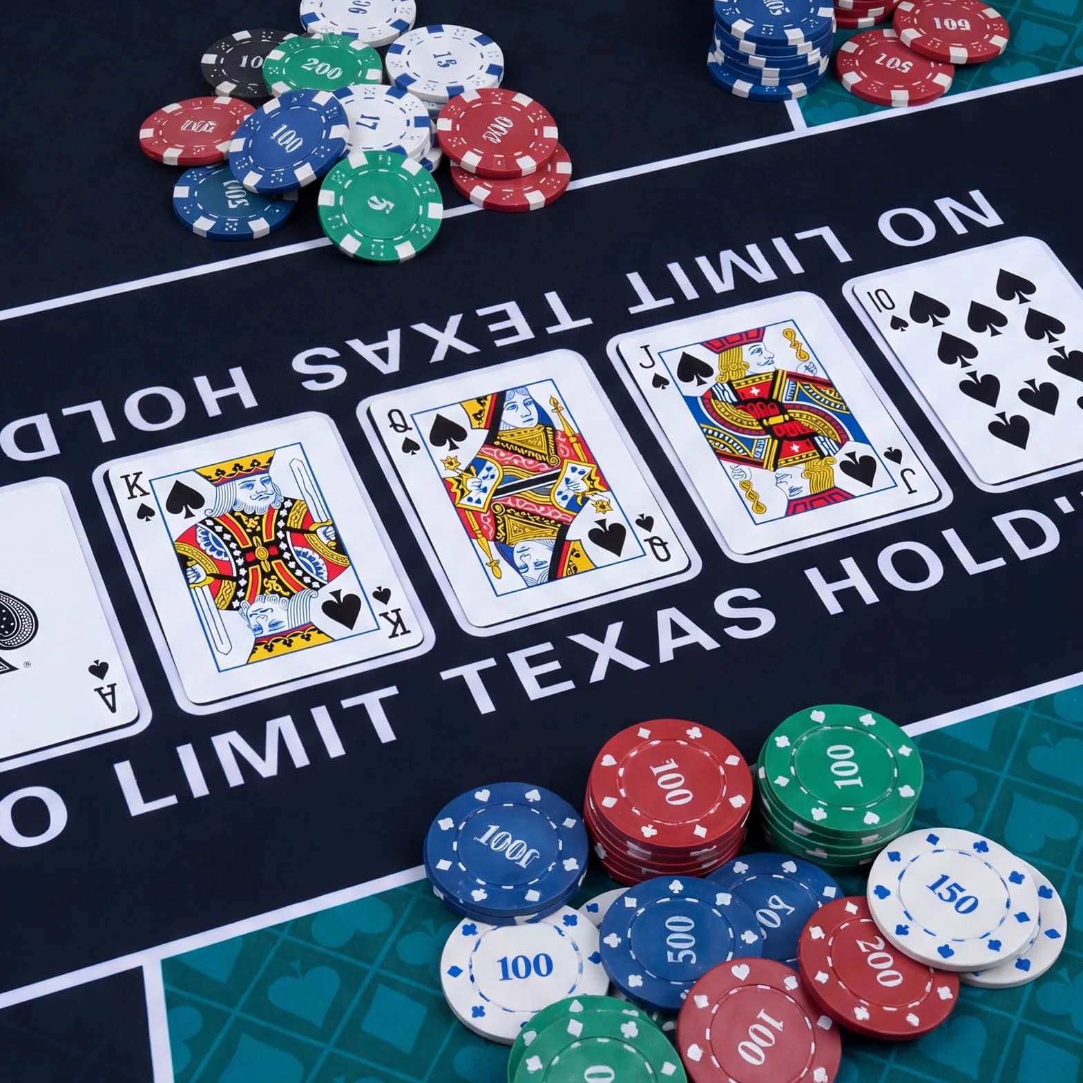COSTWAY Texas Hold'em mata do pokera 179 x 89 cm, antypoślizgowa i wodoodporna, nakładka na stół pokerowy dla maksymalnie 10 graczy, w zestawie torba do noszenia, mata do pokera, do kasyna, blackjacka