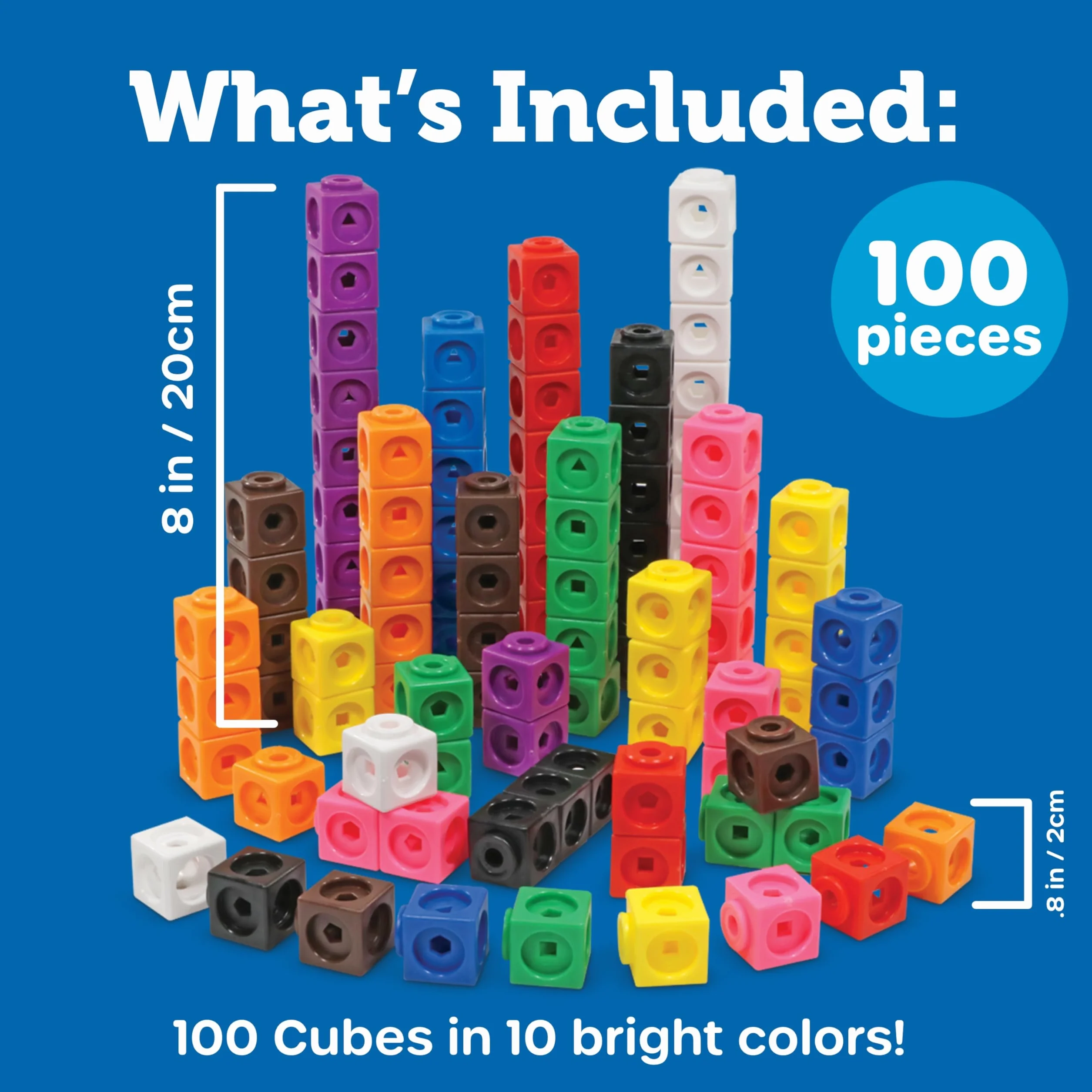 Learning Resources MathLink Kostki 100 Kawałek Zestaw