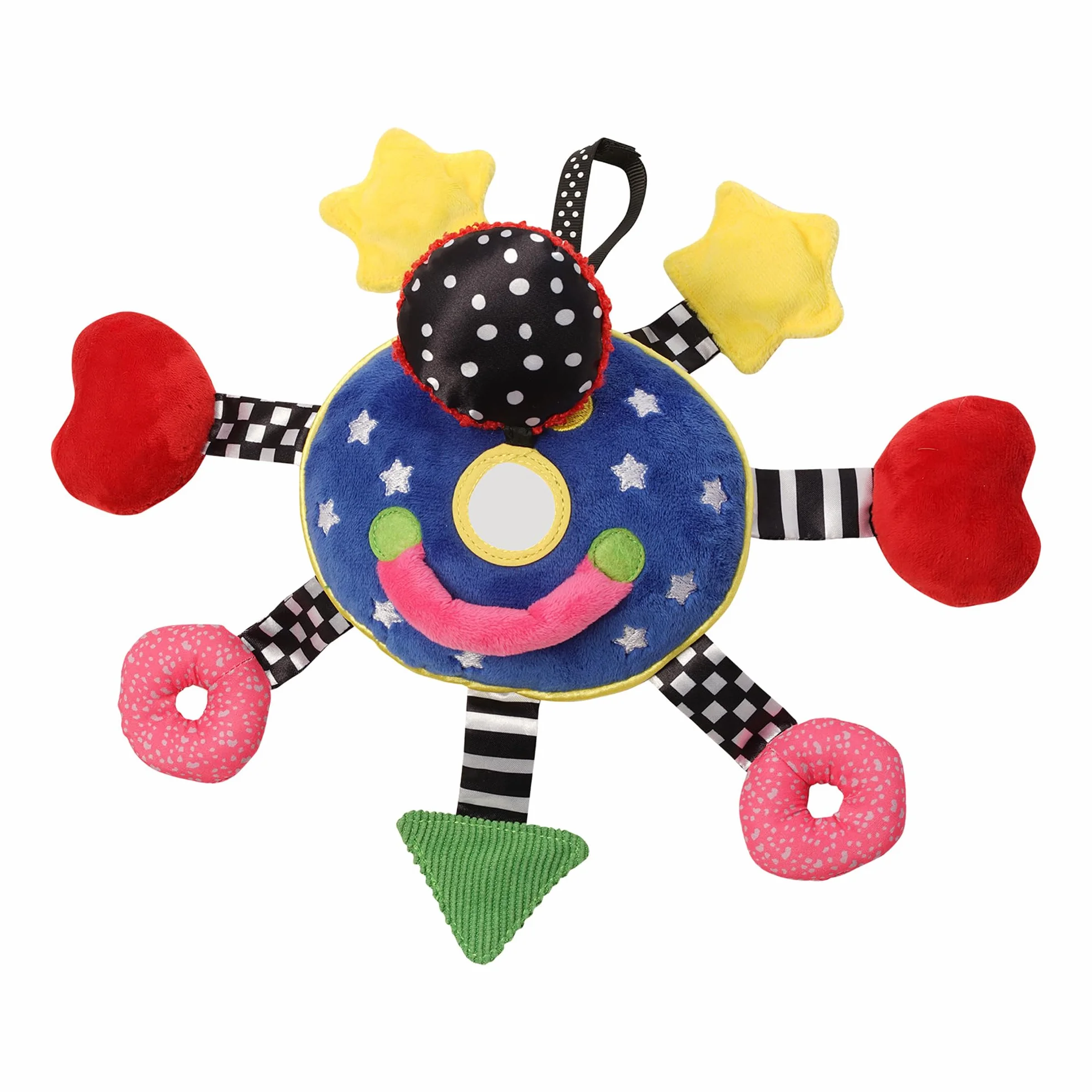Manhattan Toy Baby Whoozit zabawka do wózka dziecięcego i aktywności w podróży, 15,2 cm