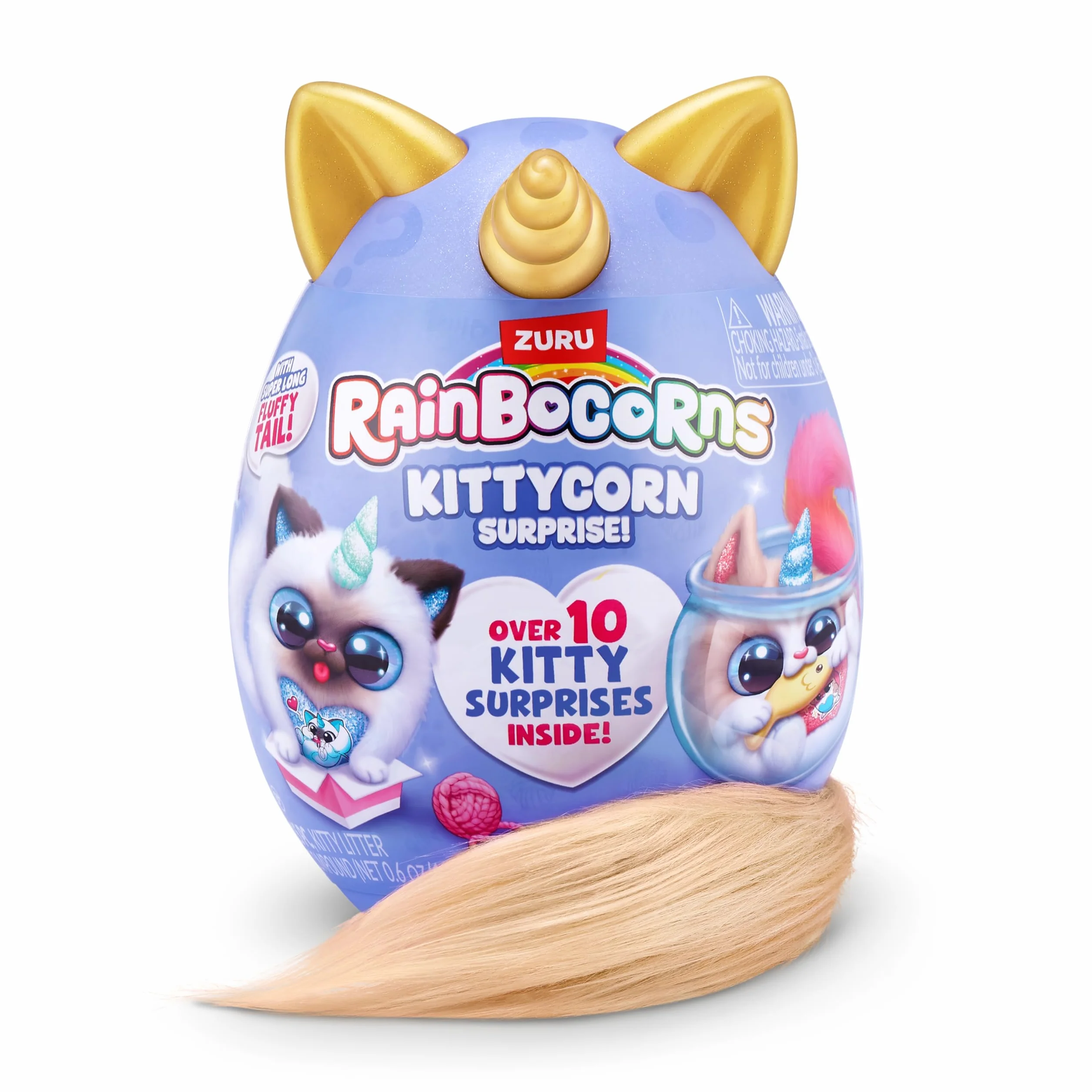 Kittycorn Surprise ZURU Seria 3 Pluszowa Zabawka, Zbieranie pluszaków, Szlamy, Jajka z niespodzianką dla dziewczynek (21,5 cm) (Persian Cat)