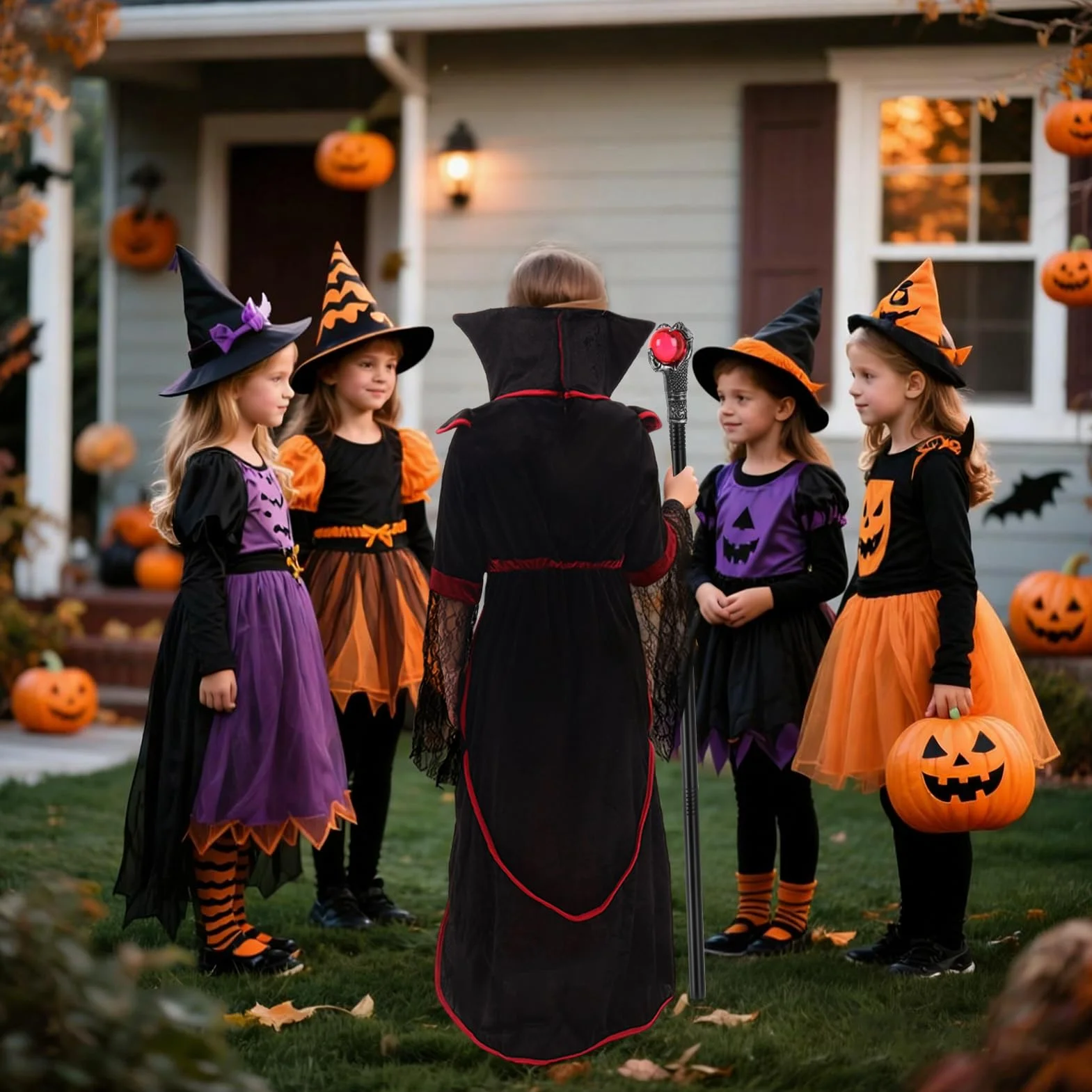 Gotycka laska na Halloween, kostium wampira, akcesoria do kostiumu faraona, akcesoria do kostiumu, laska czarownicy, laska dla dzieci, laska na Halloween, cukierek lub psikus, cosplay, przebranie