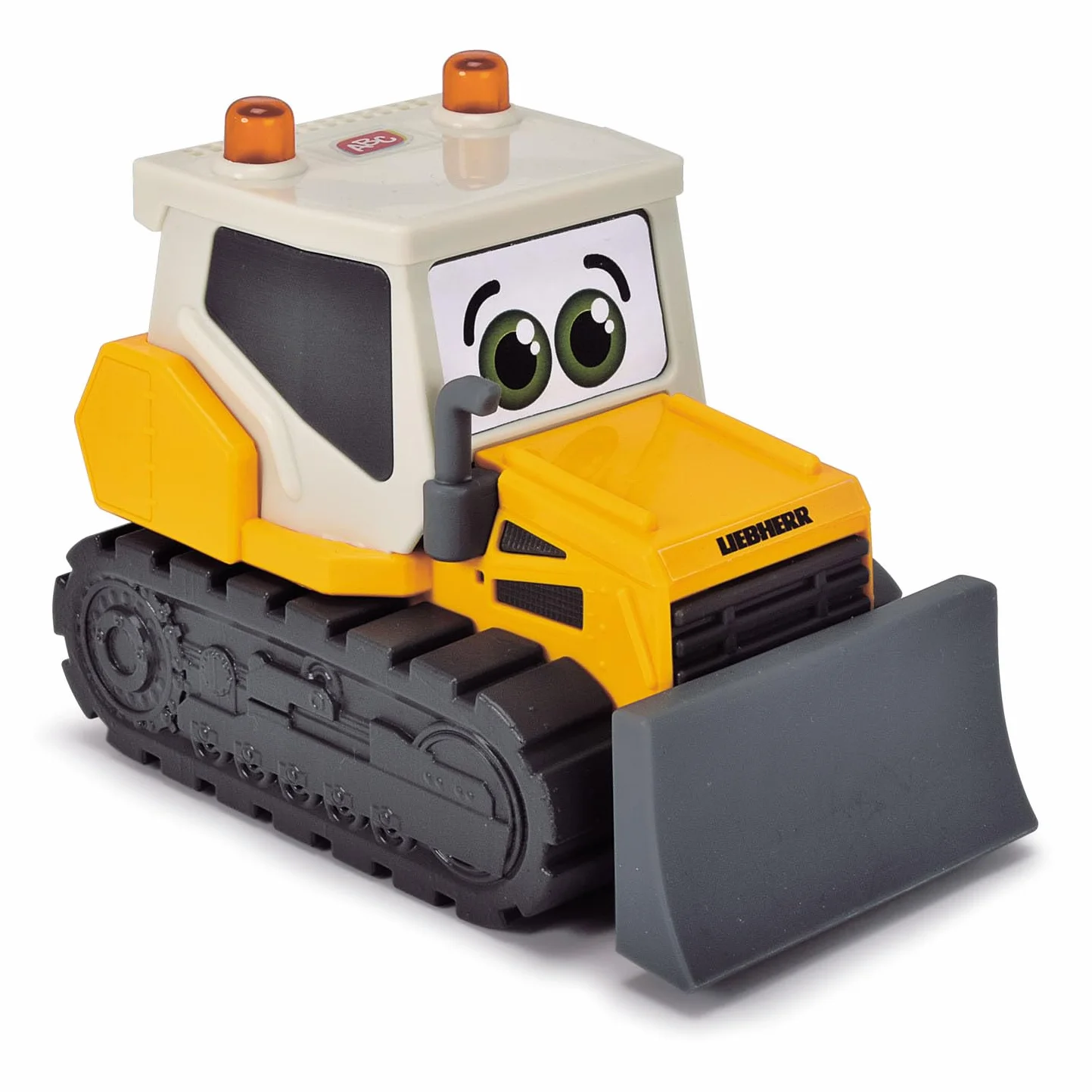 Dickie Toys ABC Streety 204112007 samochód przesuwny dla niemowląt i małych dzieci od 1 roku życia, buldożer, straż pożarna lub wywóz śmieci, 15 cm duży samochód zabawkowy, kolor pomarańczowy
