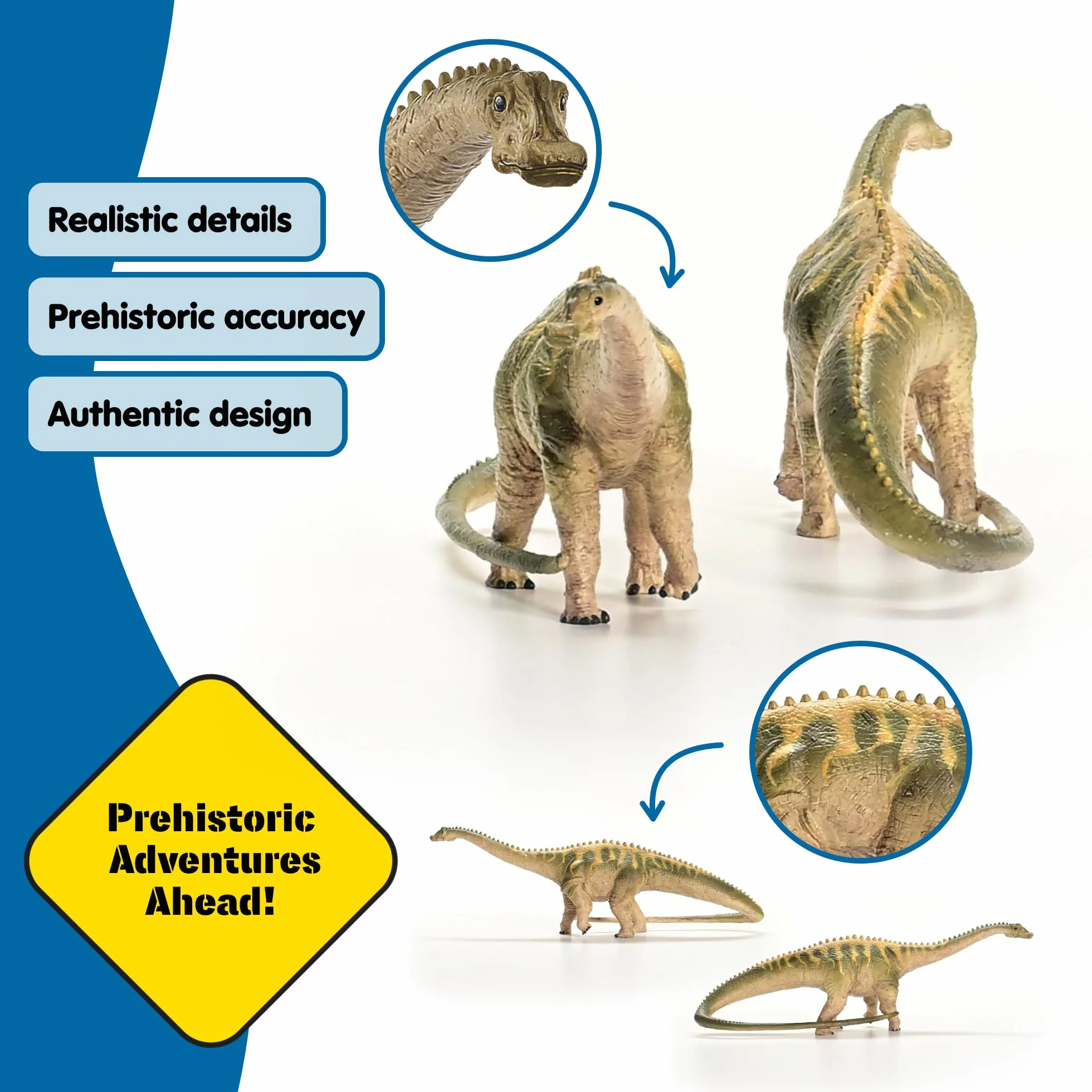 schleich DINOSAURS | Diplodok 15047 | Szczegółowa figurka dinozaura | Dinozaur do kolekcjonowania | Prezent dla dziewczynek i chłopców | Od 3 lat | 6 × 28 × 9 cm