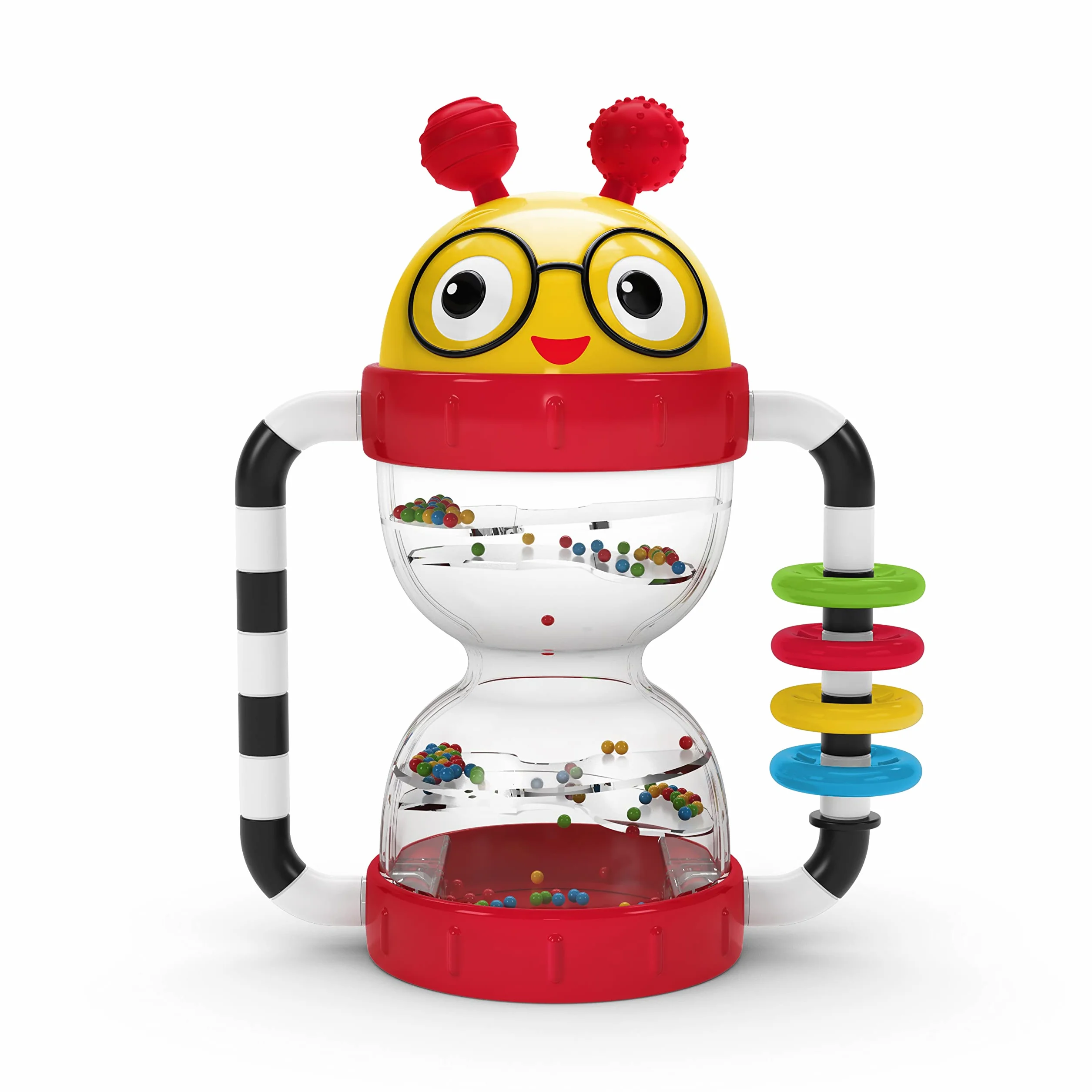 Baby Einstein Cal's Sensory Shake-up Developmental Activity Sonaglio giocattolo senza BPA, per neonati dai 3 mesi in su