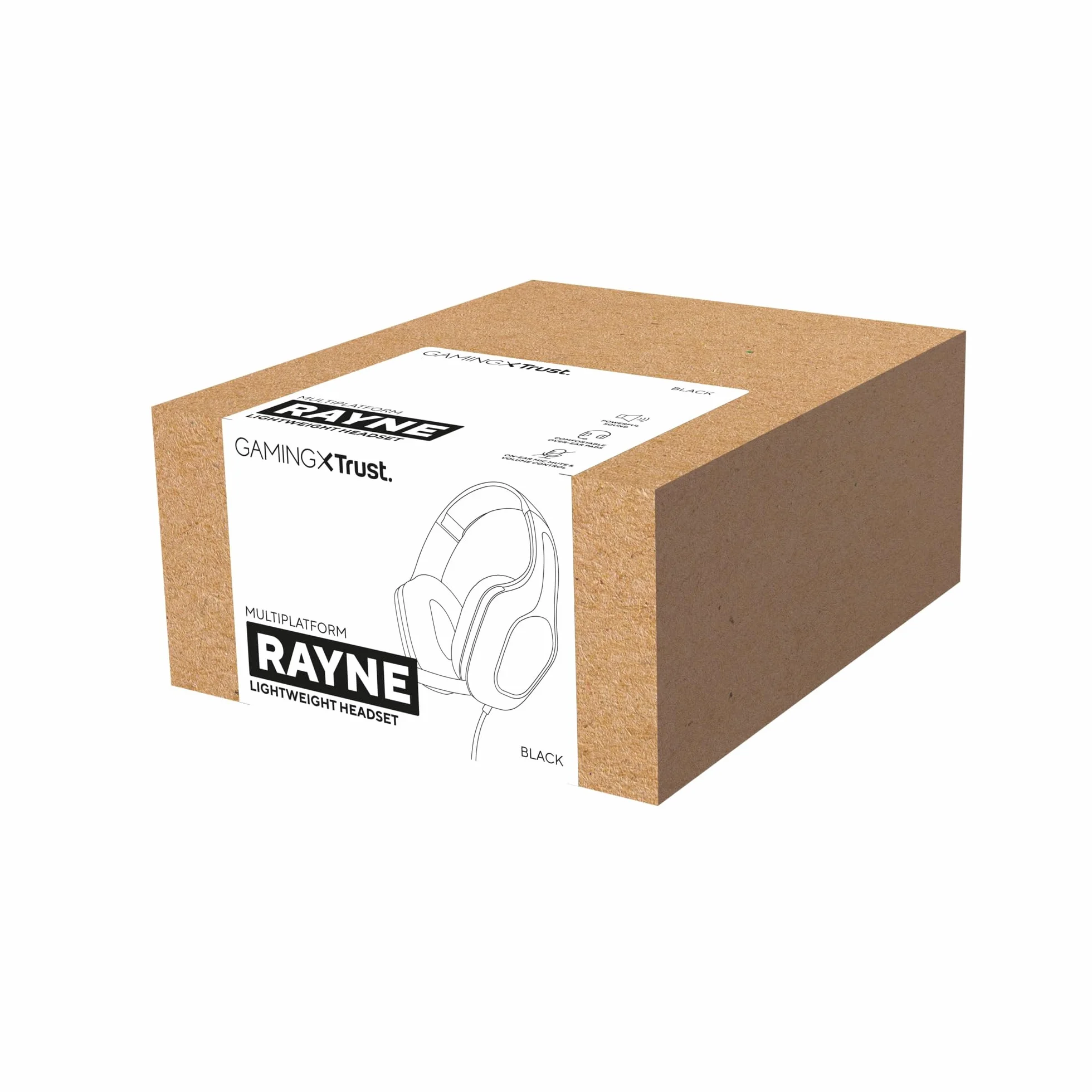 Trust GXT 418 Rayne Lekkie Słuchawki Gamingowe PC Xbox PS5 PS4 Switch Smartfon, Jack Audio 3.5mm, Kabel 2m, Przetworniki 50mm, Odchylany Mikrofon, Headset Przewodowy do Komputera i Konsoli, Czarny