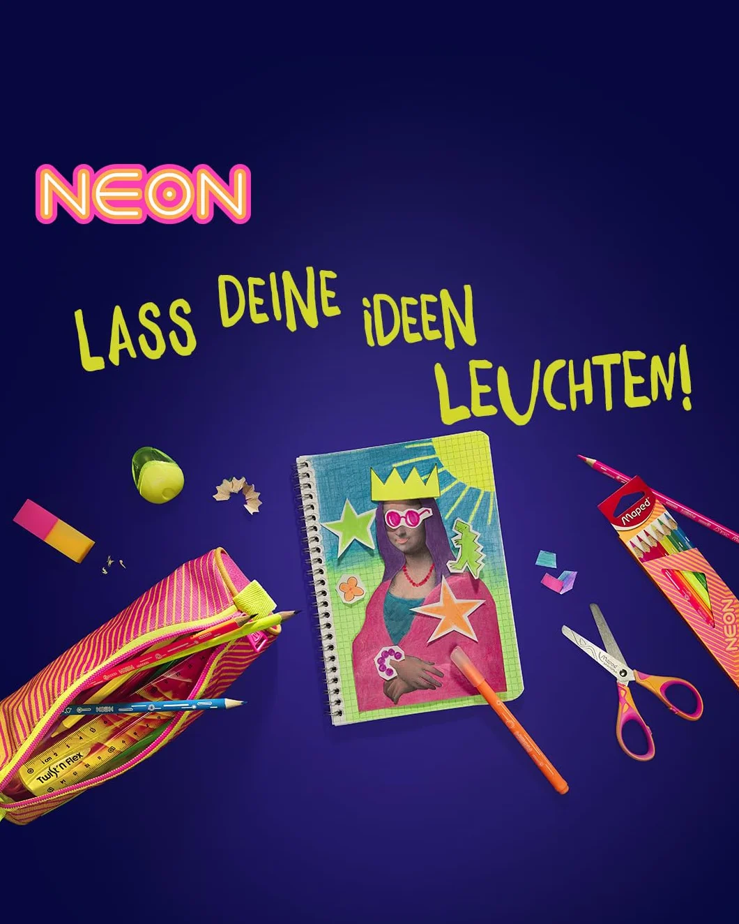 Maped - Neonowe flamastry - Kolorowe flamastry z efektem neonowym - Opakowanie 10 markerów NEON