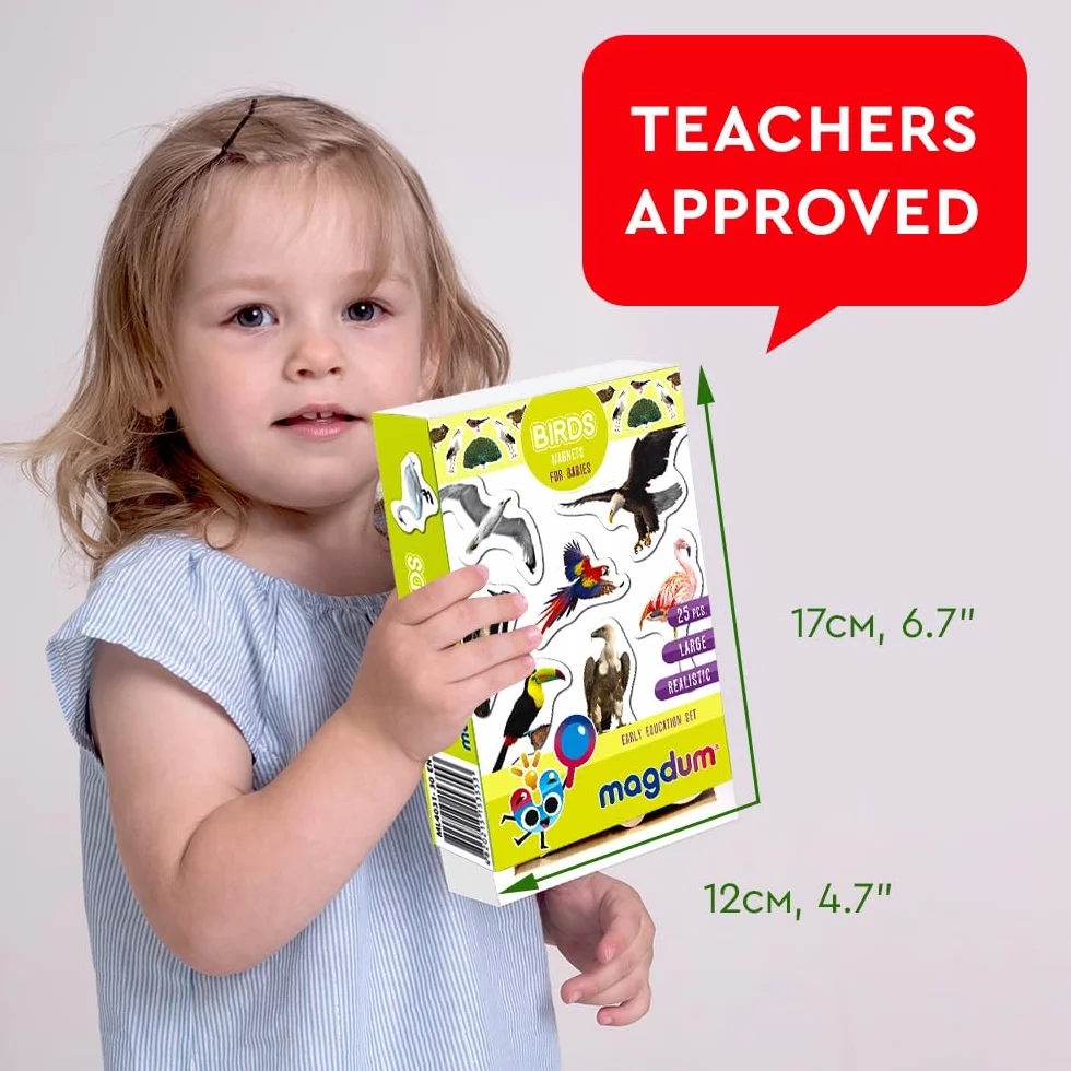 Montessori magnesy dla dzieci – 25 realistycznych magnesów na lodówkę dla dzieci – Montessori zabawka edukacyjna dla małych dzieci i przedszkola – magnetyczny zestaw zwierząt do przedszkola – prezent