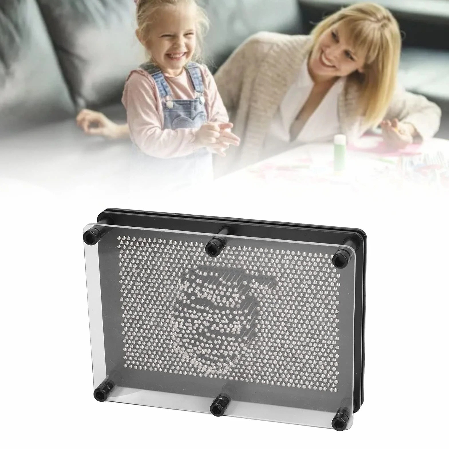 Pin Art Board Toy, Dekompresja 3D Metal Pin Art Board Toy Decoration Home Decoration Odpowiedni dla Dzieci Dorosłych