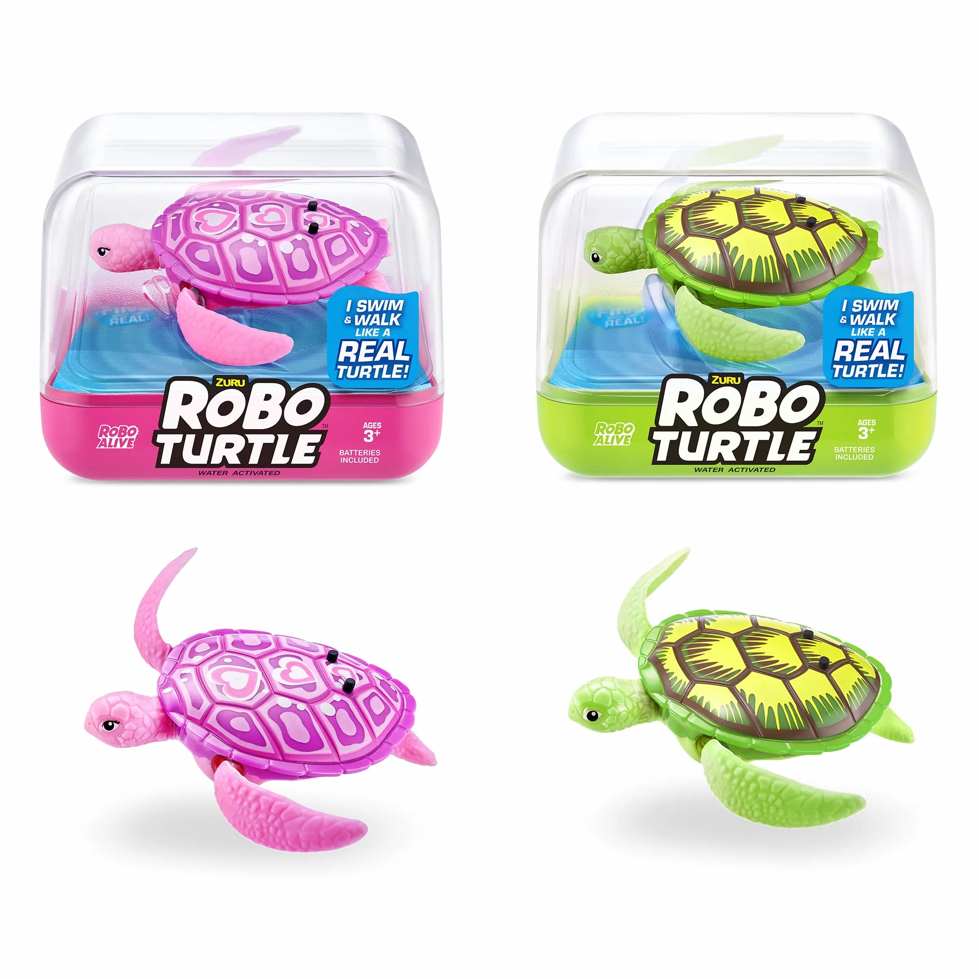 Robo Turtle robot żółw (2 sztuki, zielony i różowy)