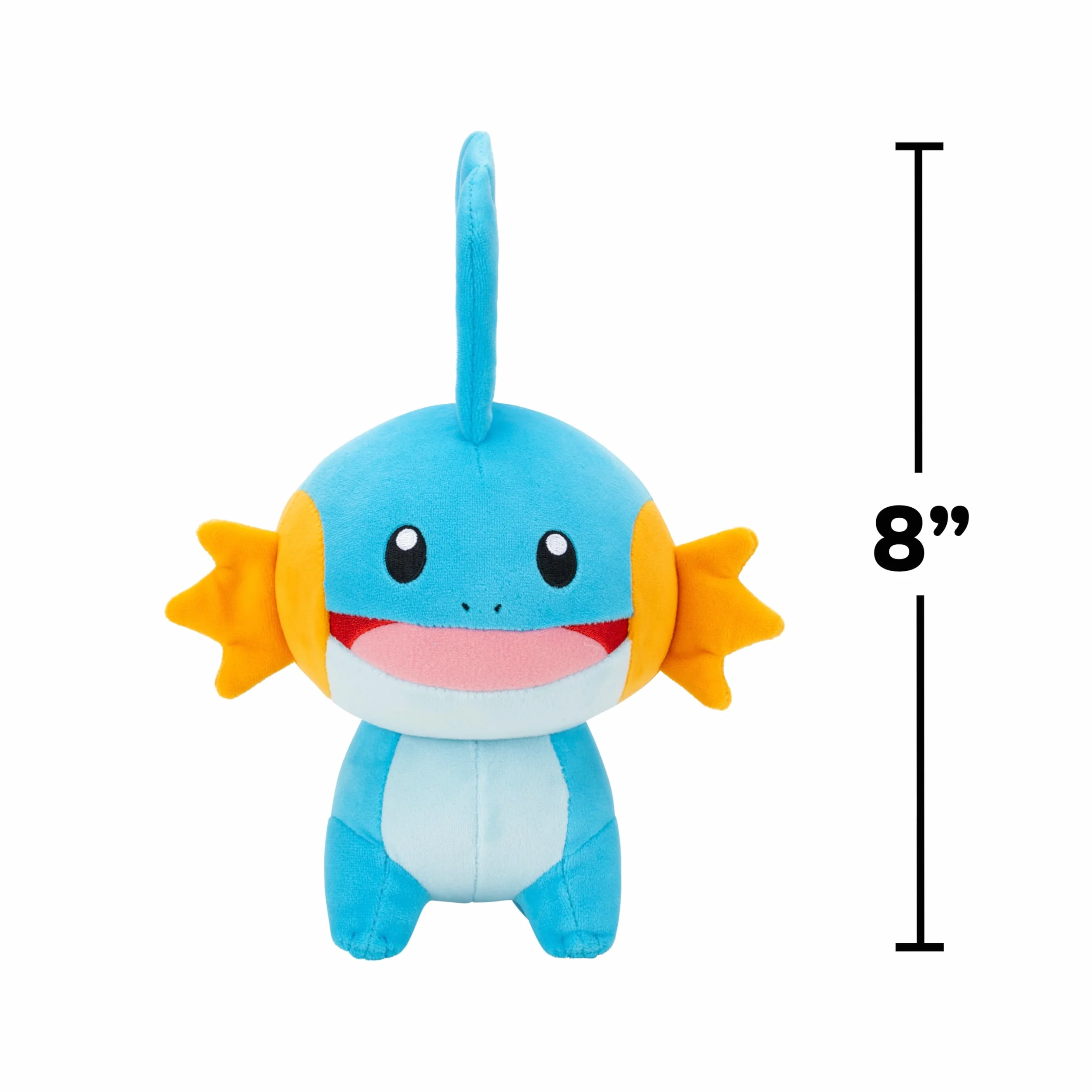 Pokémon Plush 20 cm Mudkip - Blue/Orange - Official Pokemon stuffed collectible toy for children 2+