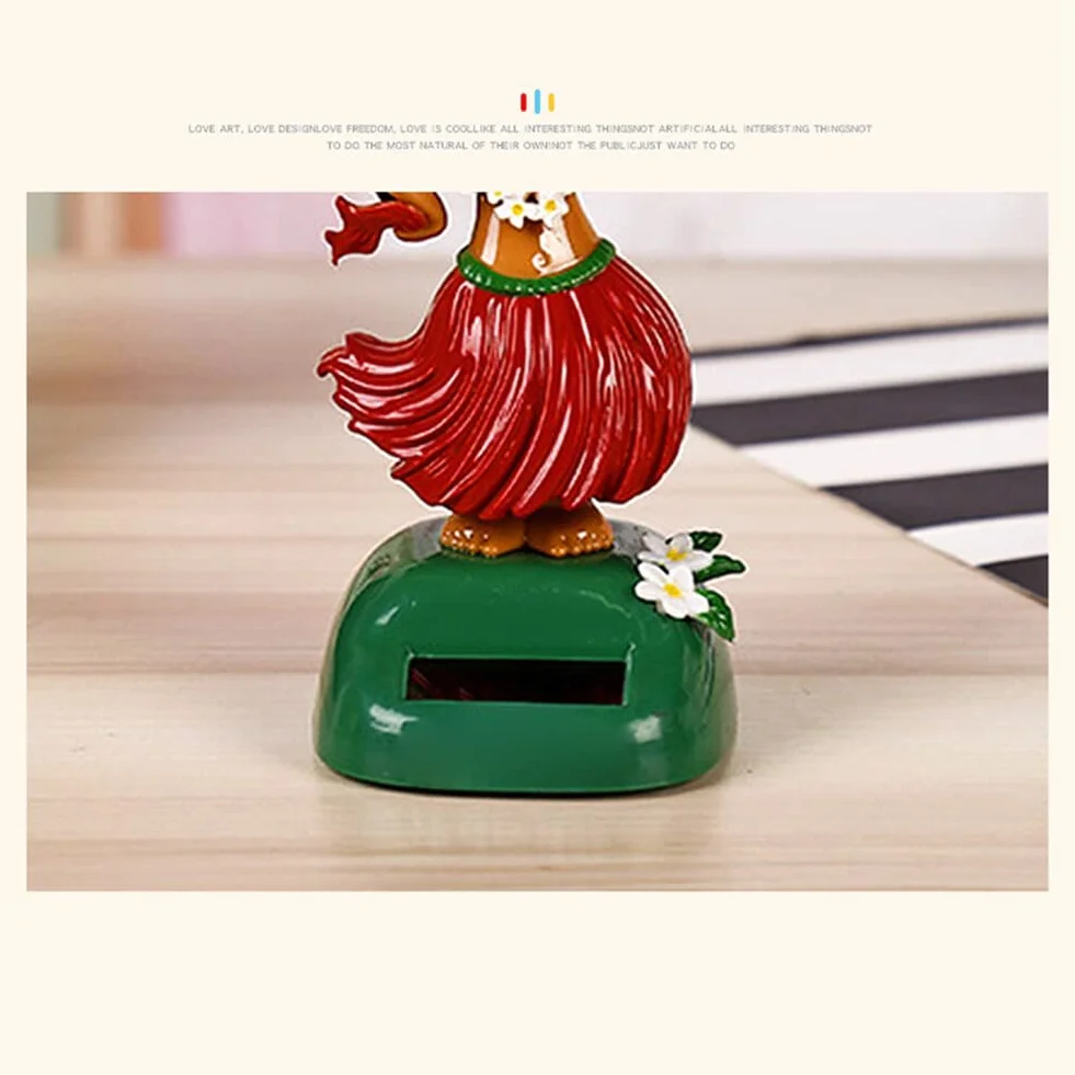 Tańcząca figurka solarna Hula Girl, kołysząca się figurka, hawajska figurka dziewczynki, na deskę rozdzielczą, ornamenty, lalka, kołysząca się głową, zabawka, dekoracja na parapet, samochód, biuro