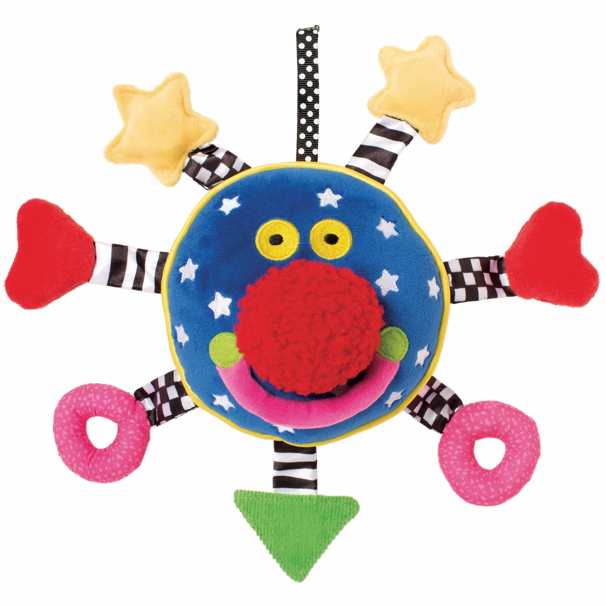 Manhattan Toy Baby Whoozit zabawka do wózka dziecięcego i aktywności w podróży, 15,2 cm