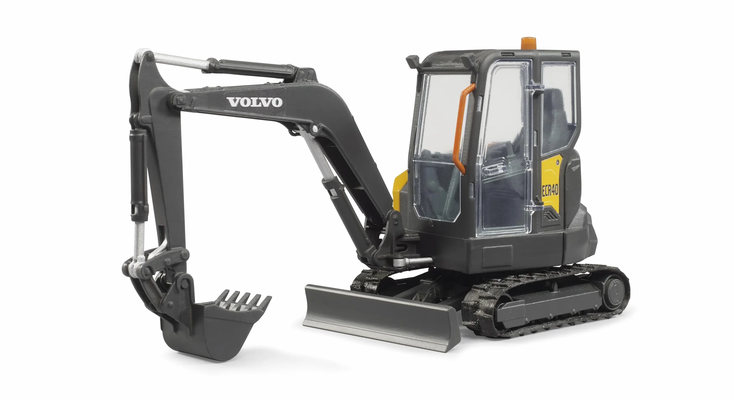 bruder 02465 - Kompaktowa koparka Volvo ECR40-1:16 pojazd budowlany, plac budowy, koparka z łopatą, robotnik, maszyna budowlana, zabawka