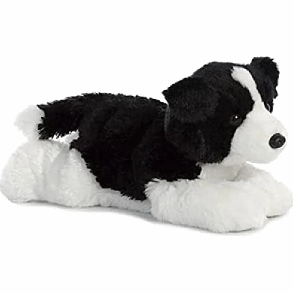 Aurora, 31566, Flopsies Border Collie, 30 cm, miękka zabawka, czarno-biała