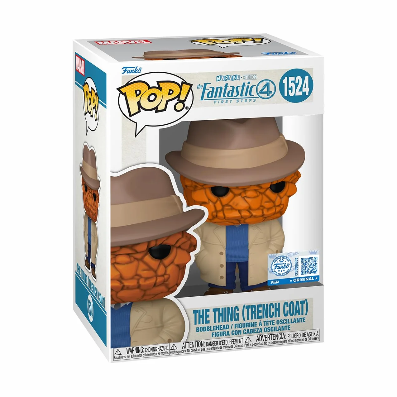 Funko Pop! Marvel: Fantastyczna Czwórka (2025) - The Thing (Coat) - Ekskluzywny Amazon - Figurka winylowa do kolekcjonowania - pomysł na prezent - oficjalny towar - zabawki dla dzieci i dorosłych