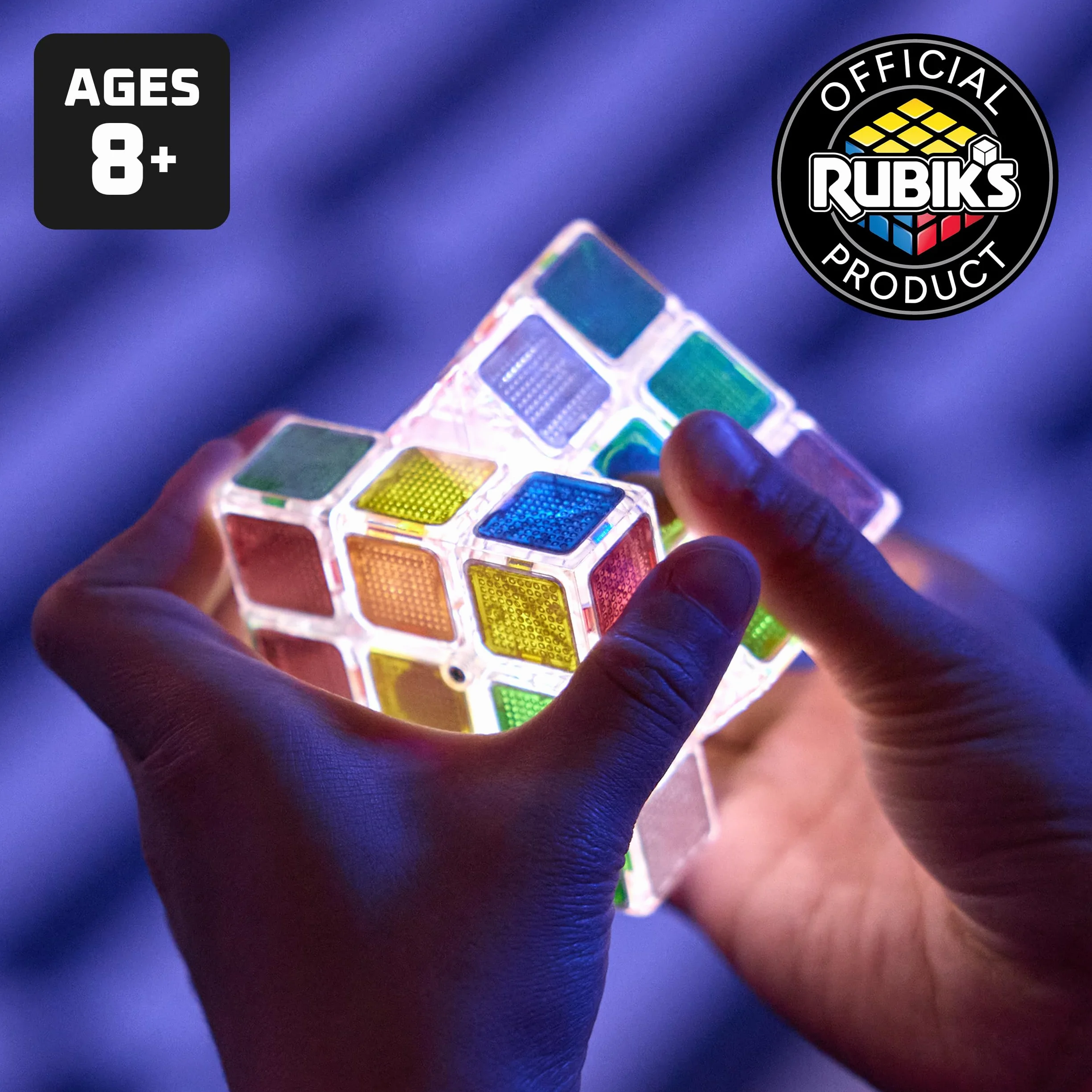 Kostka Rubika, Kostka Pulsacyjna, Podświetlana łamigłówka Łamigłówka dla dorosłych, Trudna łamigłówka Fidget dla dzieci w wieku od 8 lat