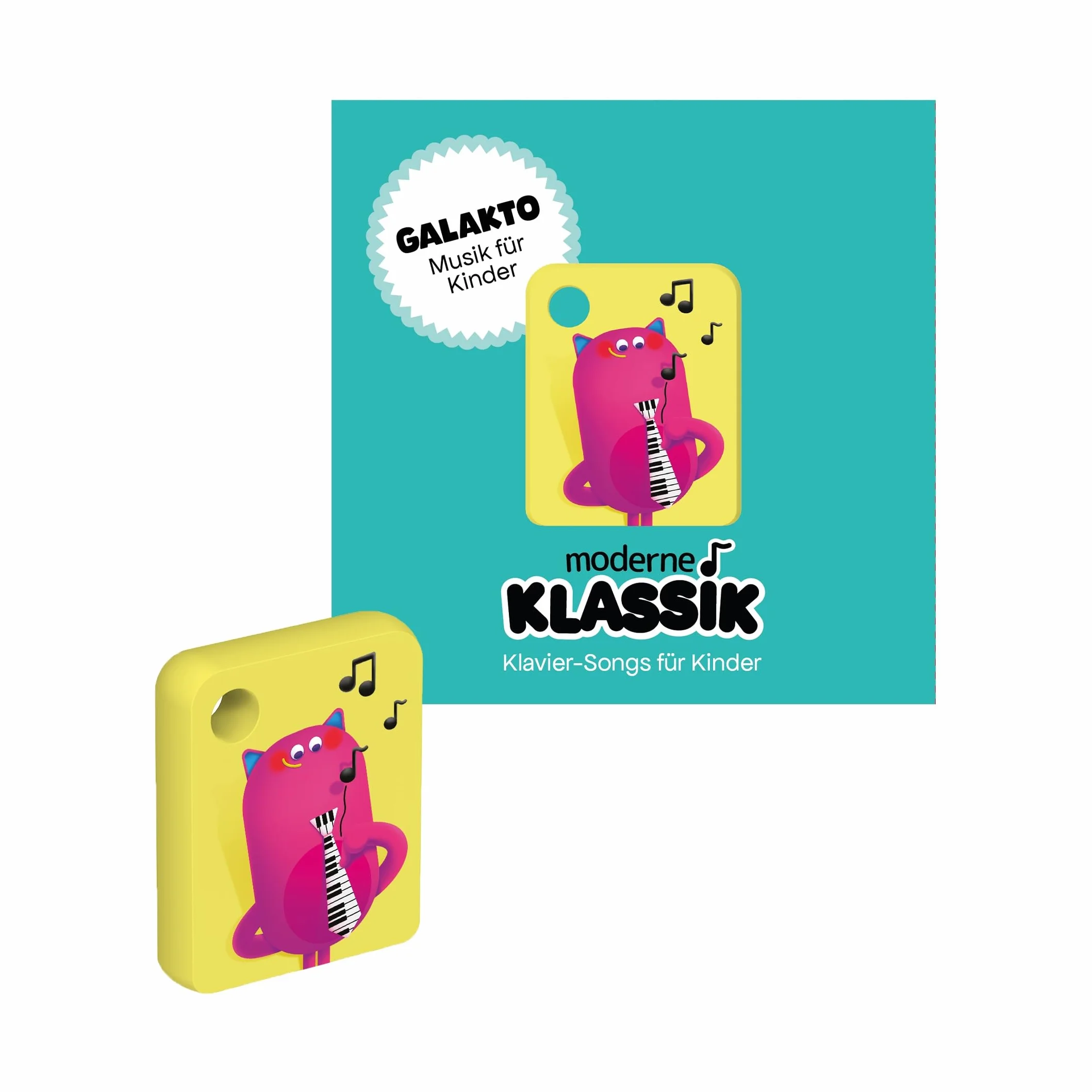 Galakto token audio: nowoczesna klasyka – piosenki fortepianowe dla dzieci, muzyka dla dzieci od 3 lat, czas odtwarzania ok. 38 minut