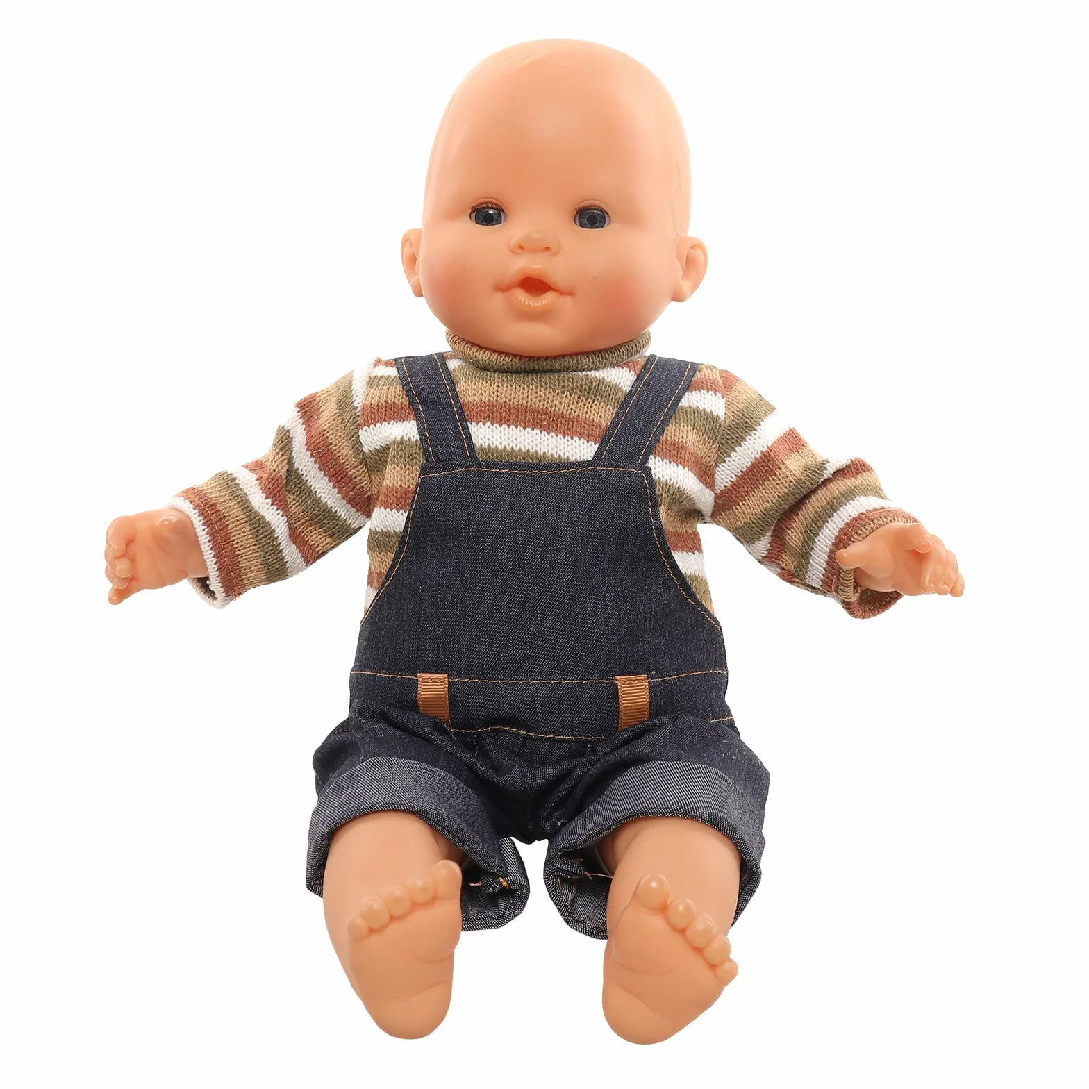 Miunana Słodkie ubranka dla lalek 35-43 cm, ubranka dla lalki, ubrania dla lalek (brązowe)