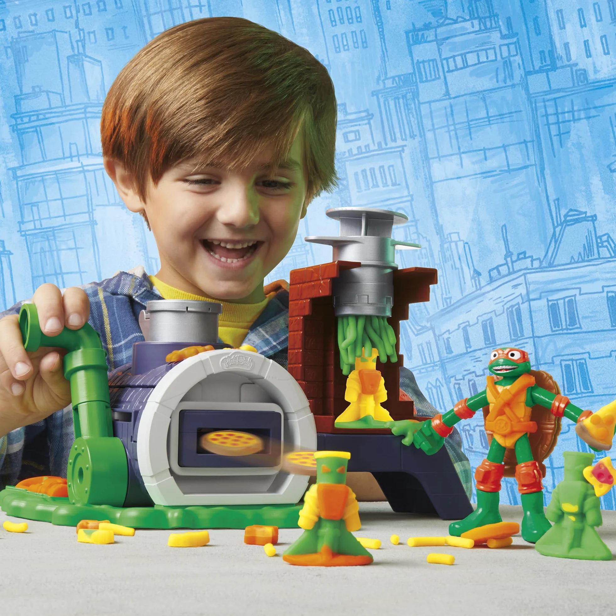 Zestaw do zabawy Play-Doh Wojownicze Żółwie Ninja Slice & Blast Pizza