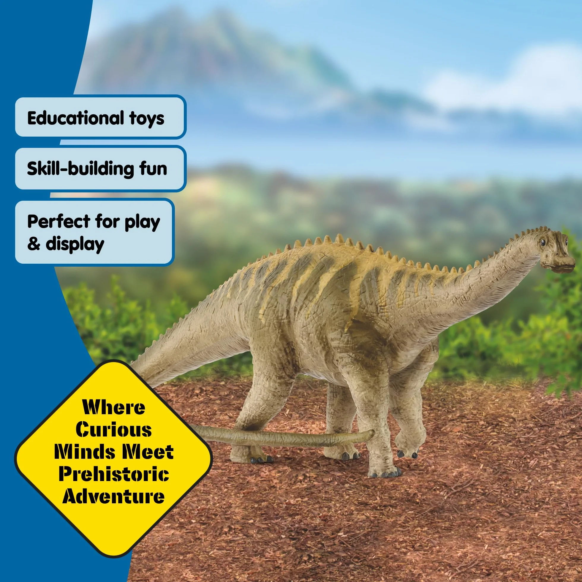 schleich DINOSAURS | Diplodok 15047 | Szczegółowa figurka dinozaura | Dinozaur do kolekcjonowania | Prezent dla dziewczynek i chłopców | Od 3 lat | 6 × 28 × 9 cm