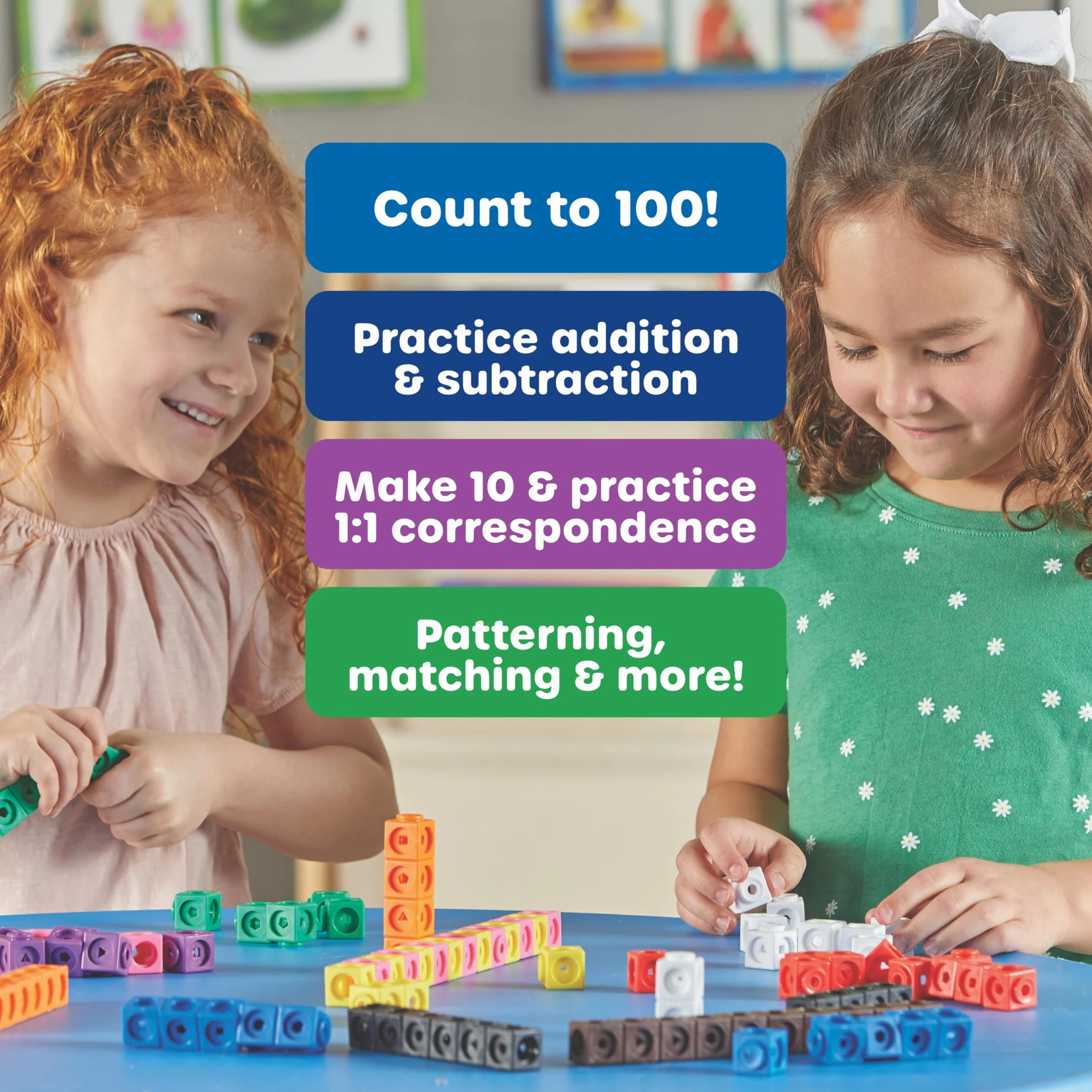Learning Resources MathLink Kostki 100 Kawałek Zestaw