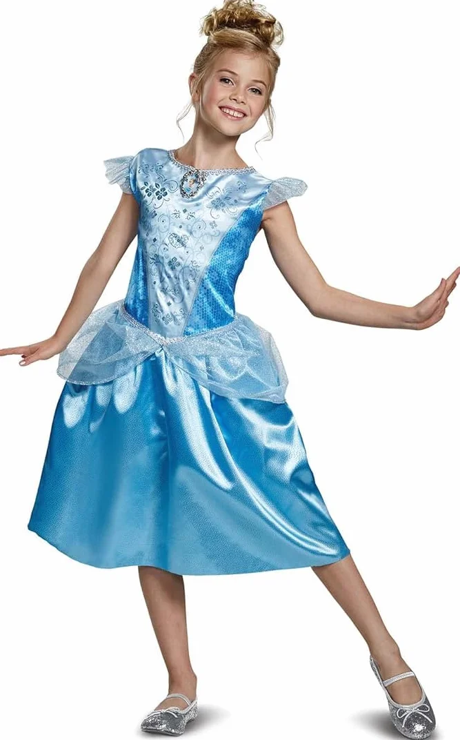 Disney Official Classic - Kostium Kopciuszek Dziewczyna, Sukienka Księżniczka, Karnawał Dziewczynka
