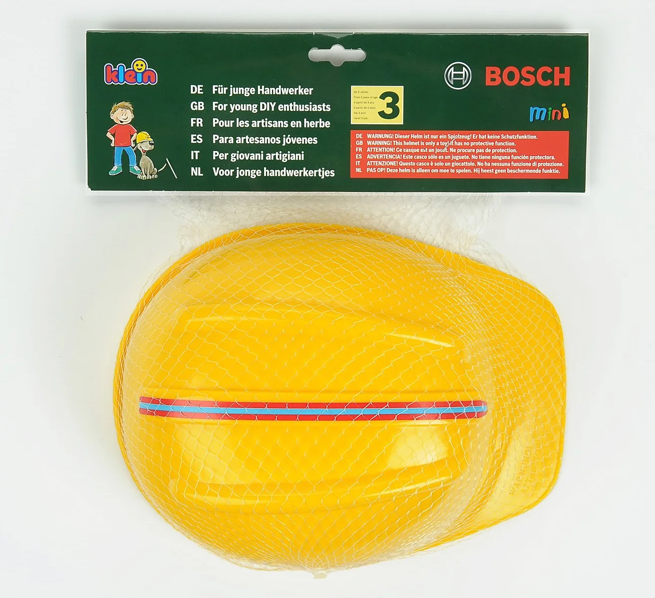 Theo Klein 8127 Kask budowlany Bosch z regulacją wielkości dla dzieci