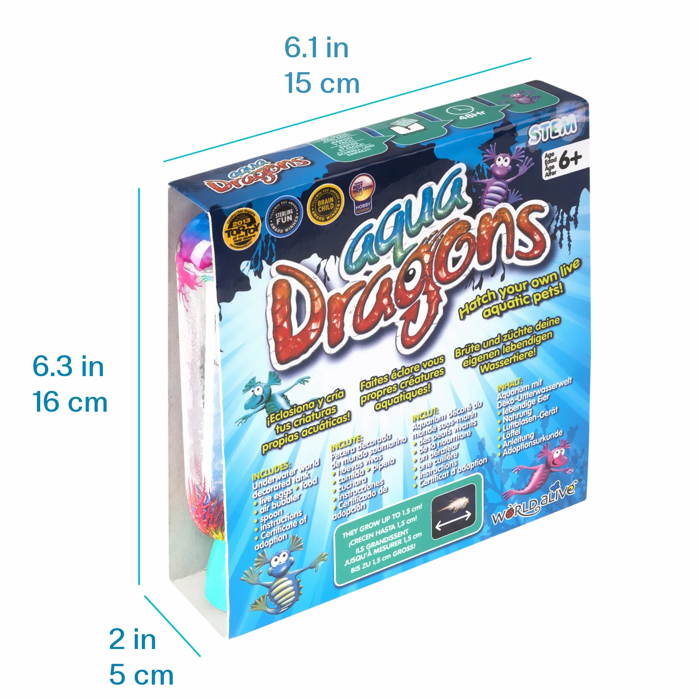 Aqua Dragons Zestaw Doświadczalny, Wielokolorowy, ‎15.03 x 4.08 x 15.08 cm; 250 g