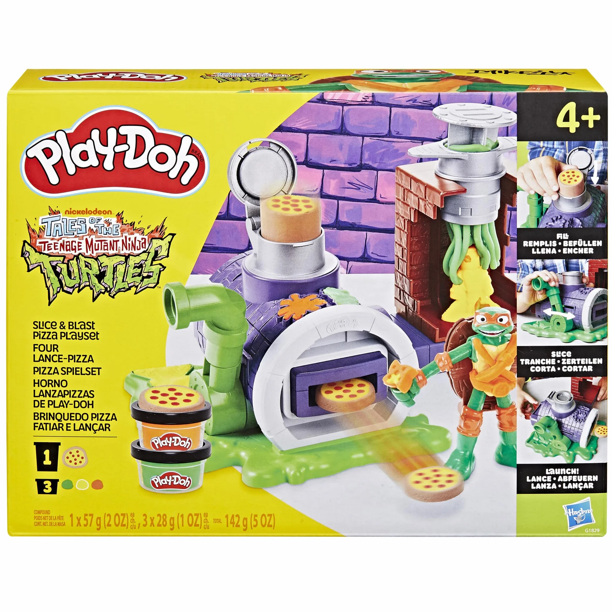 Zestaw do zabawy Play-Doh Wojownicze Żółwie Ninja Slice & Blast Pizza