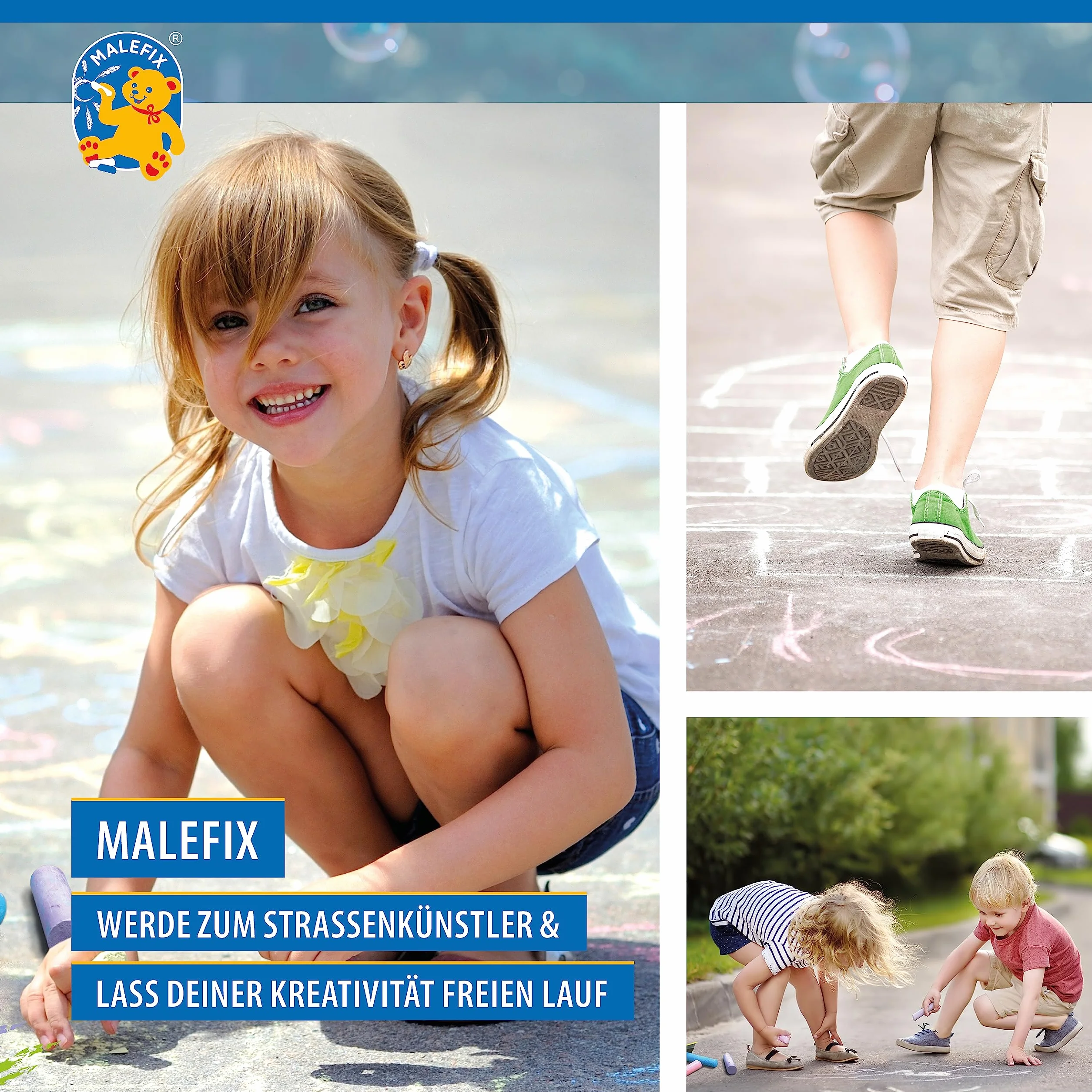 PUSTEFIX MALEFIX kreda uliczna 12 szt. rozpuszczalna w wodzie świecąca