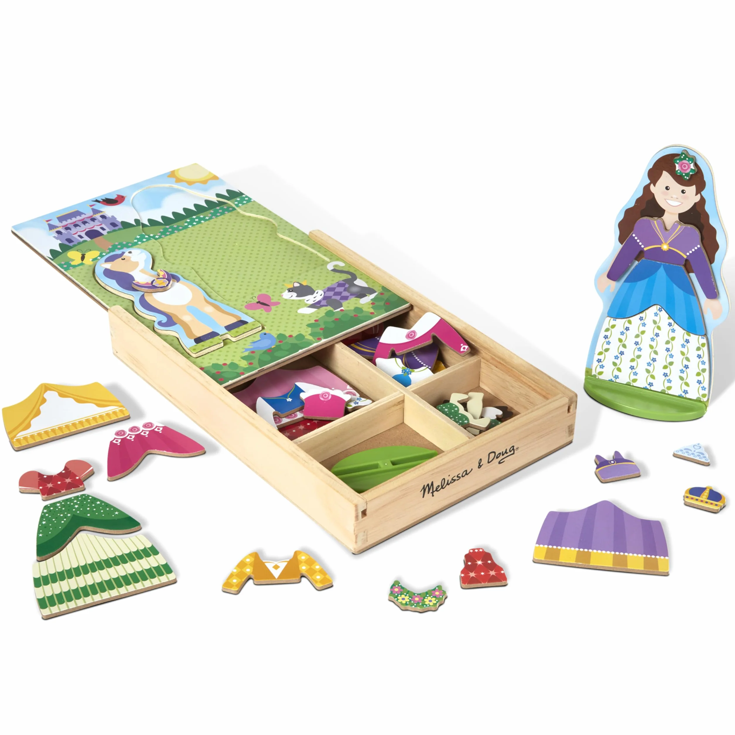 Melissa & Doug Princess Magnetic Dress-Up Play Set, Pretend Play Toy, Cognitive Skills, 3+, Gift for Boy or Girl