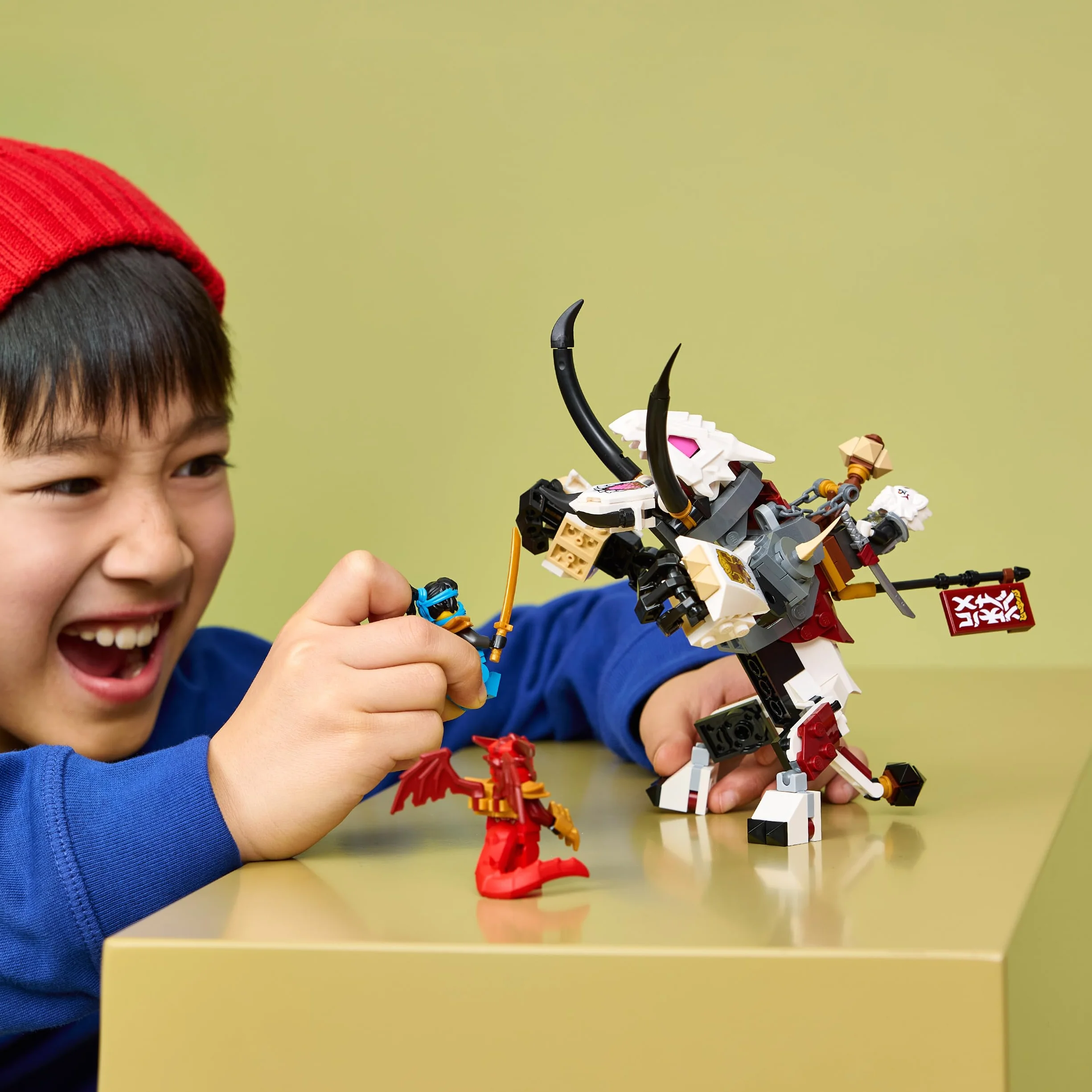LEGO NINJAGO Zilvar i smocza bestia Grimtak, zabawka konstrukcyjna, klocki dla chłopca lub dziewczynki, zestaw z figurką smoka i minifigurkami, pomysł na prezent dla dziecka od 7 lat 71863