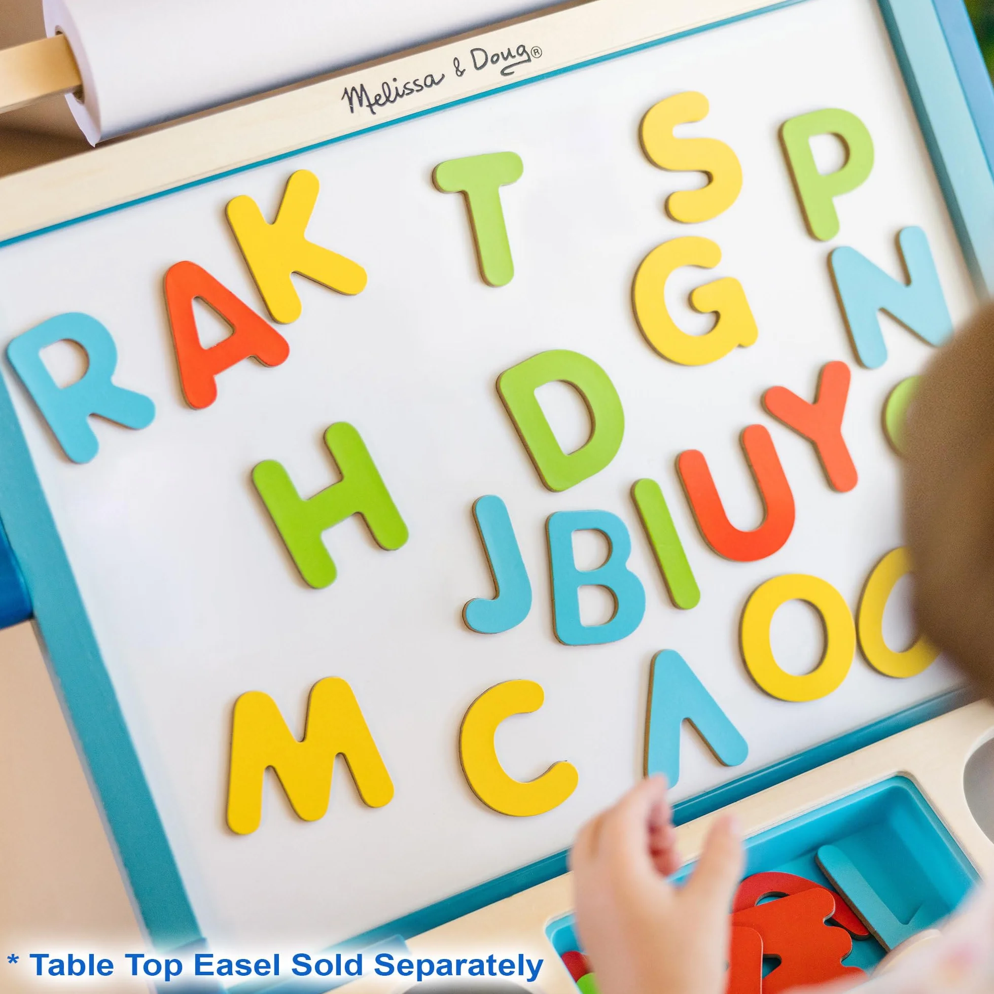 Melissa & Doug – drewniane magnesy literki | zabawka rozwojowa | kompetencje kognitywne | 3+ | prezent dla chłopca lub dziewczynki