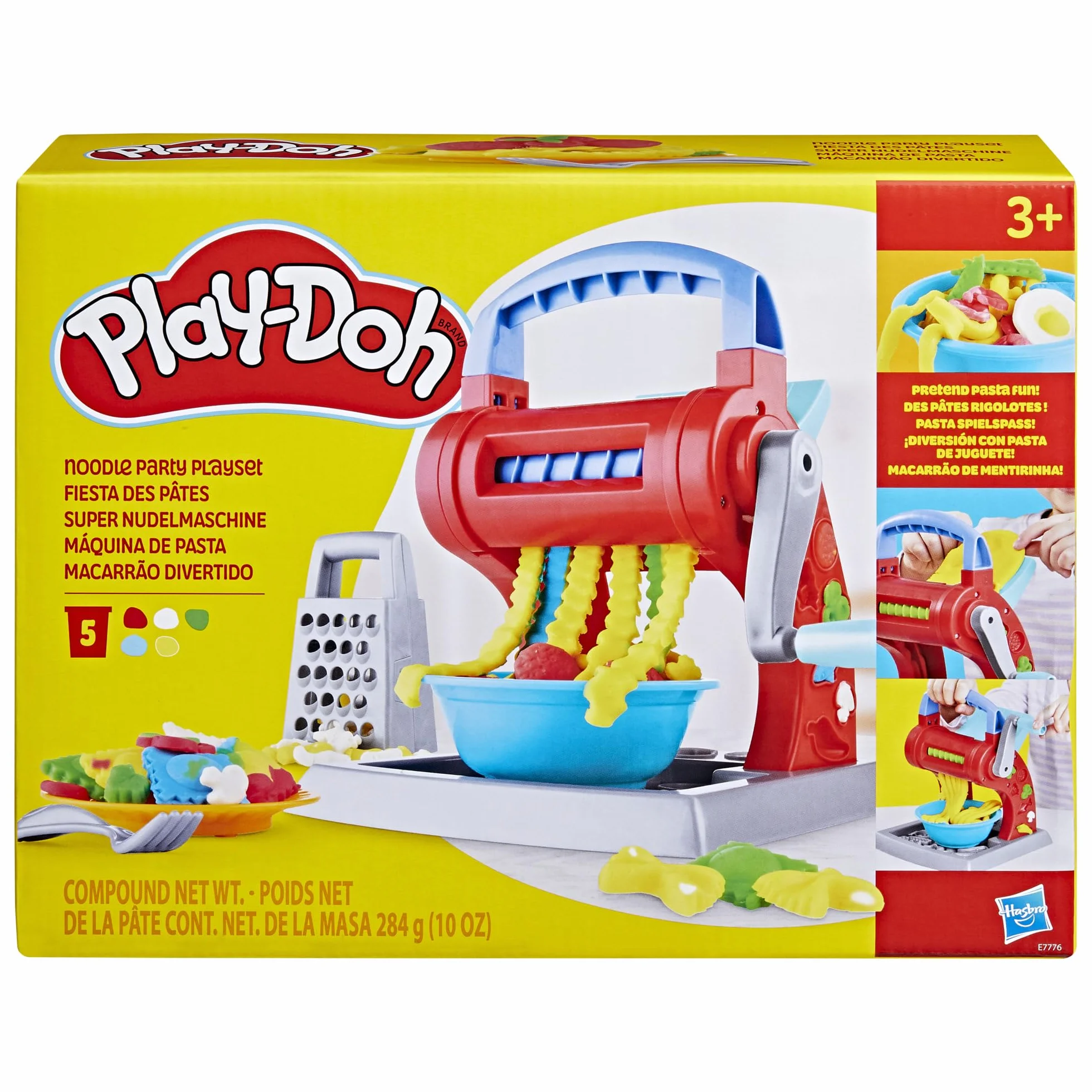 Play-Doh Makaronowe Szaleństwo to zabawka dla dzieci w wieku od 3 lat, z nietoksyczną ciastoliną Play-Doh w 5 kolorach