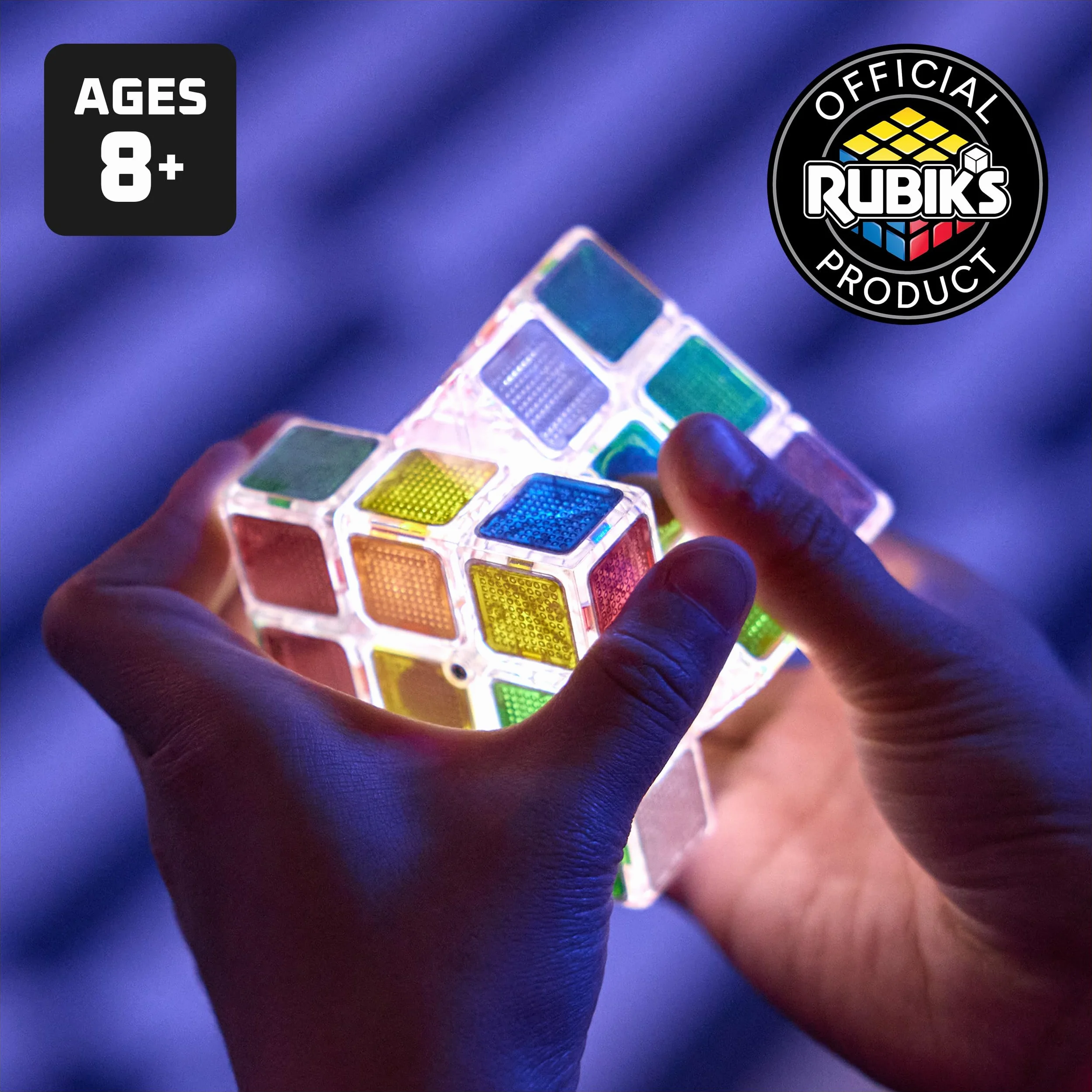 Kostka Rubika, Kostka Pulsacyjna, Podświetlana łamigłówka Łamigłówka dla dorosłych, Trudna łamigłówka Fidget dla dzieci w wieku od 8 lat