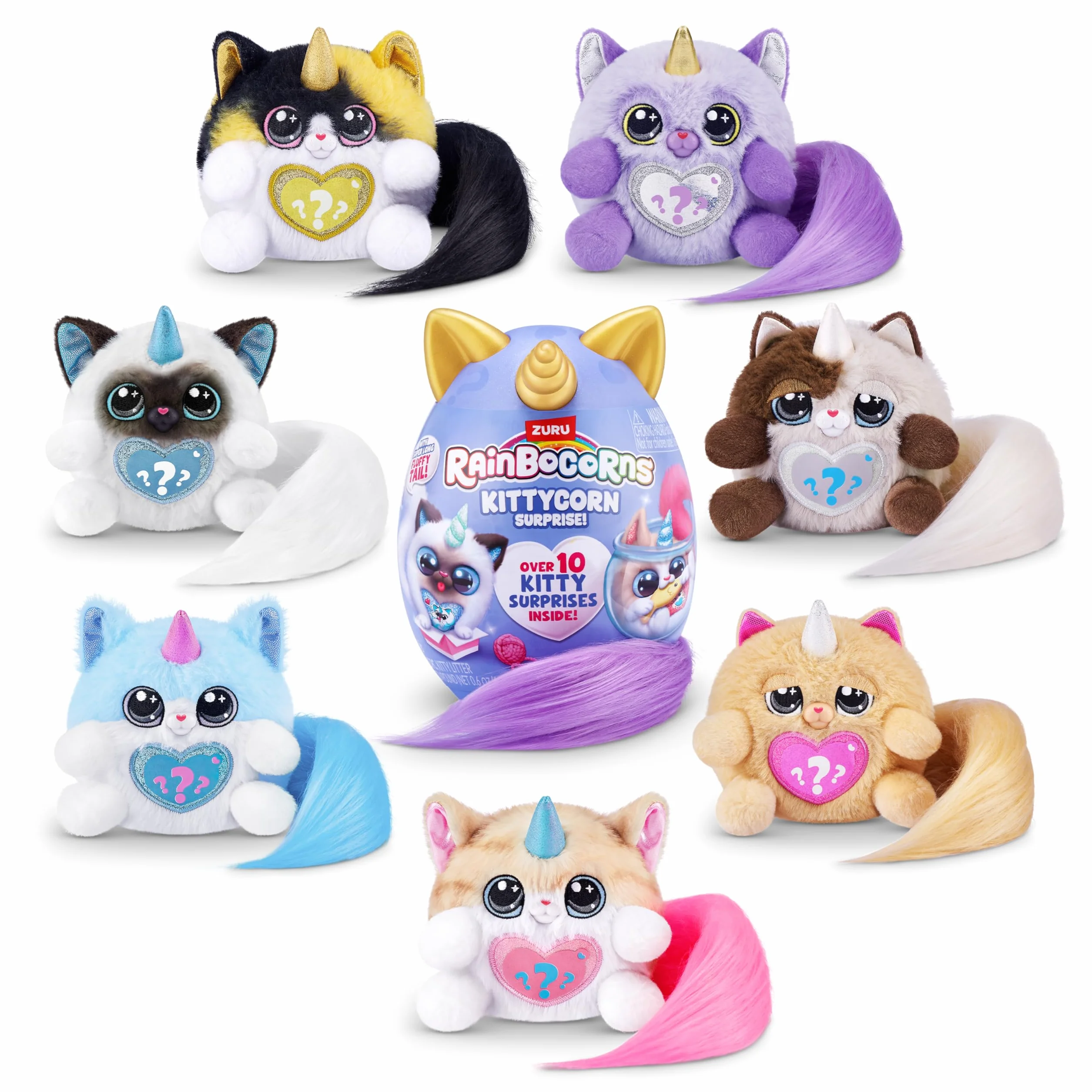 Kittycorn Surprise ZURU Seria 3 Pluszowa Zabawka, Zbieranie pluszaków, Szlamy, Jajka z niespodzianką dla dziewczynek (21,5 cm) (Persian Cat)
