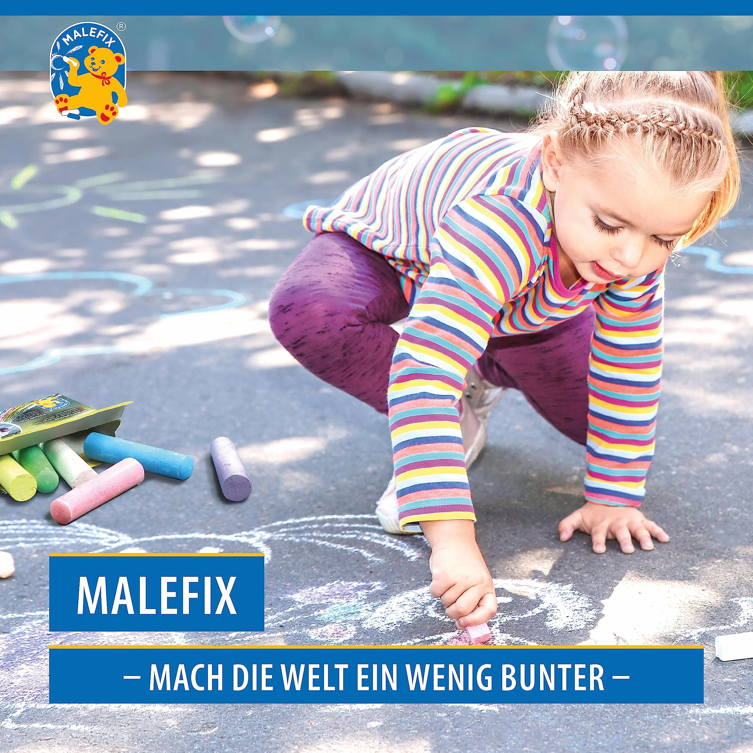 PUSTEFIX MALEFIX kreda uliczna 12 szt. rozpuszczalna w wodzie świecąca